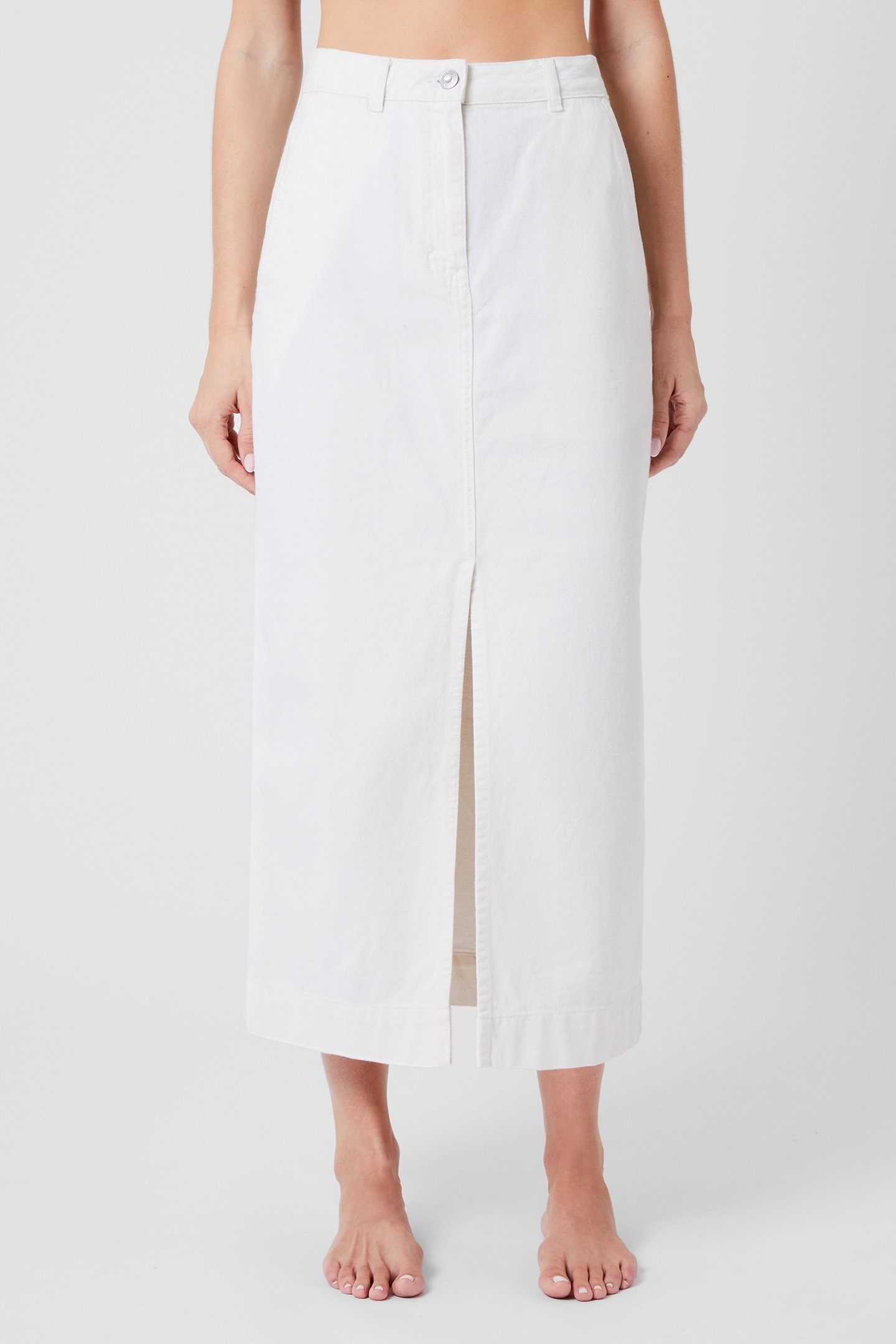 DENVER MIDAXI SKIRT ECRU 1