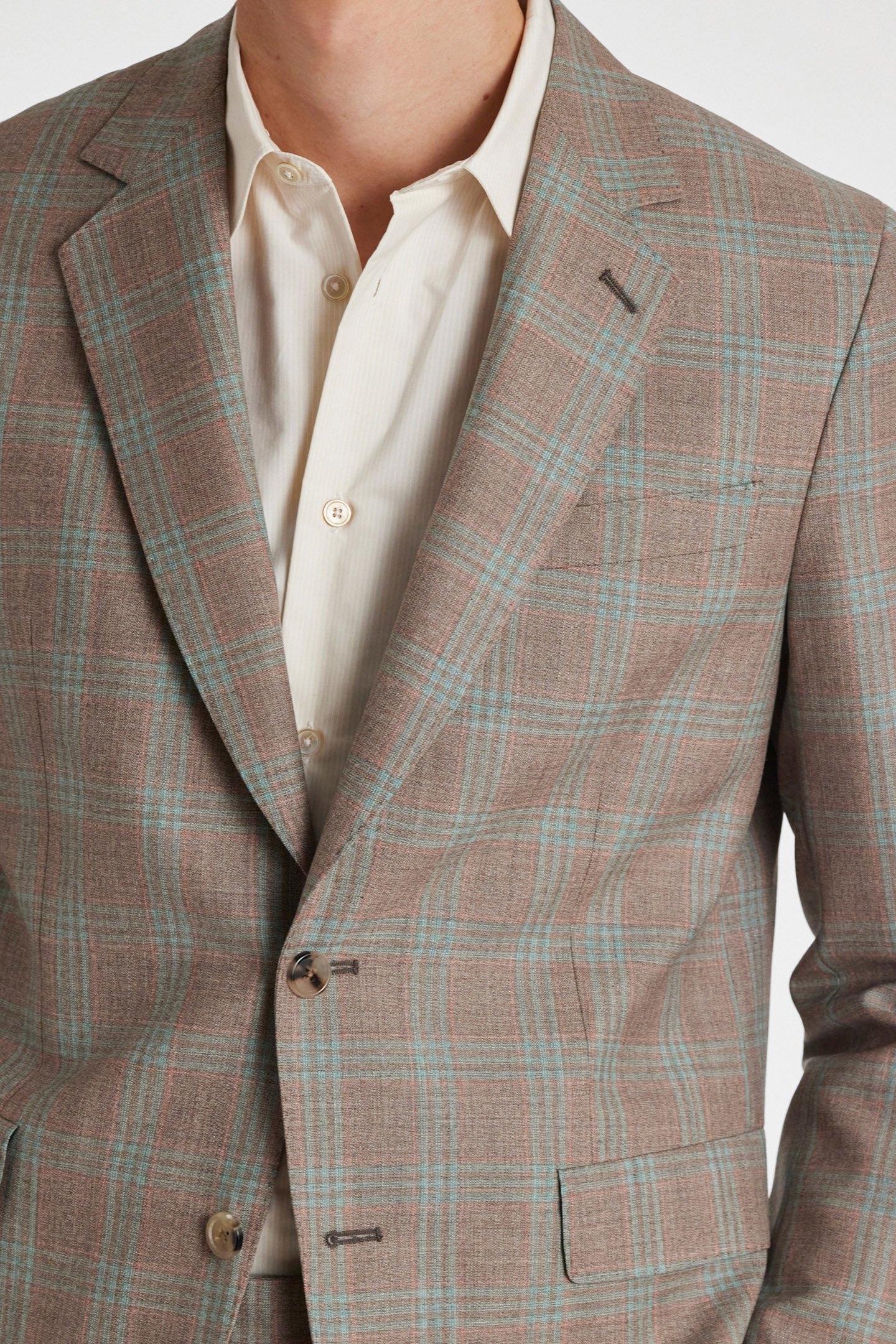 MENS 2 BUTTON JACKET LIGHT BEIGE 5