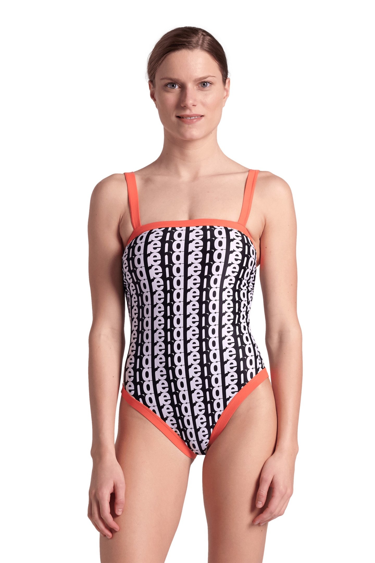 WOMEN'S ARENA MONOGRAM SWIMSUIT U BACK WHITE MULTI-CALYPSO C 1