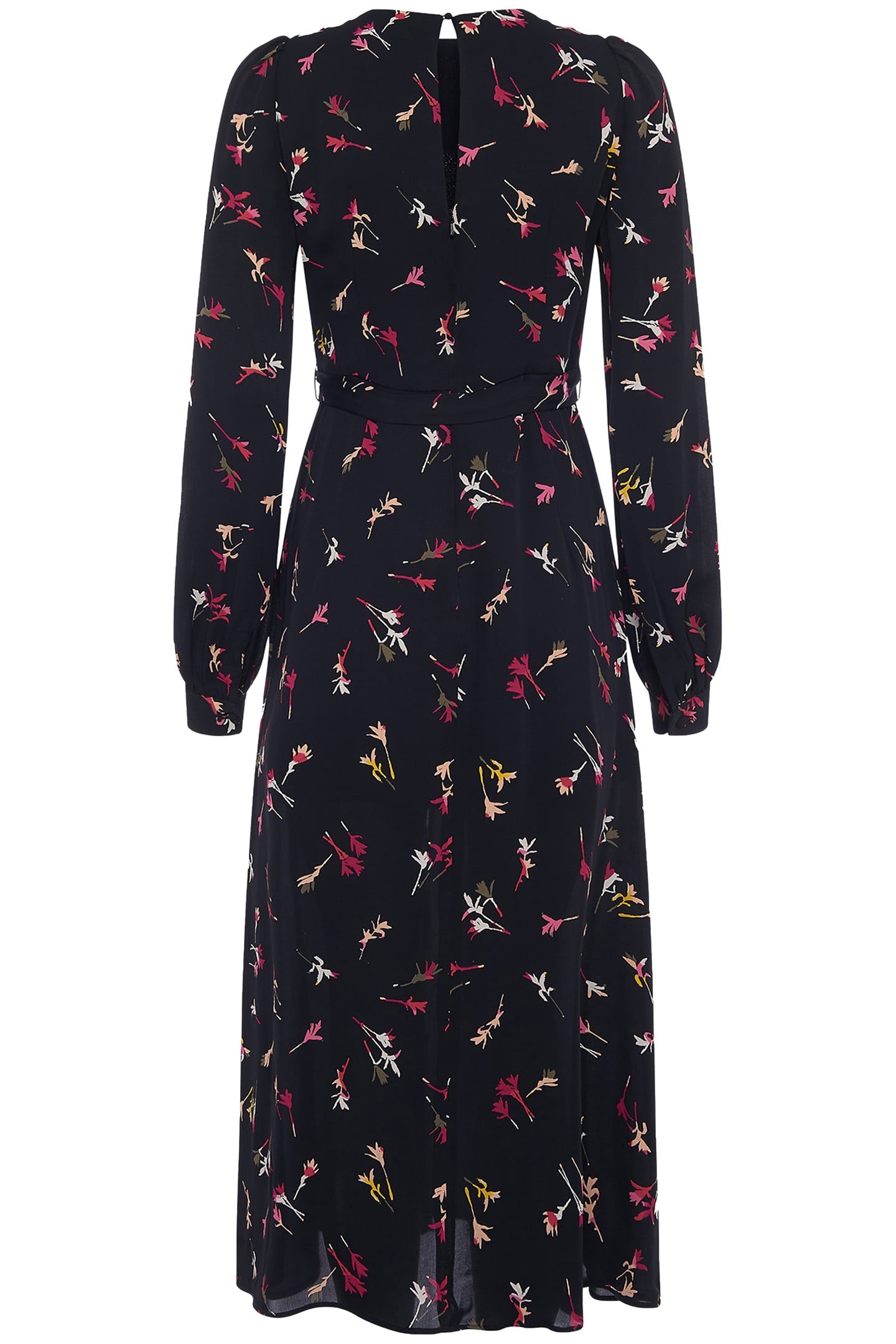 CHIARA DRAPE MIDAXI DRESS BLACK MULTI 3