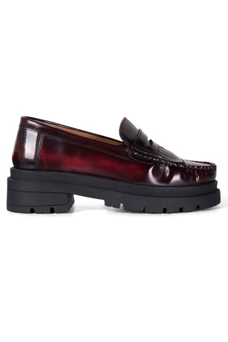 SHINY LEATHER LOAFER WITH RUBBER SOLE CASSIS 1