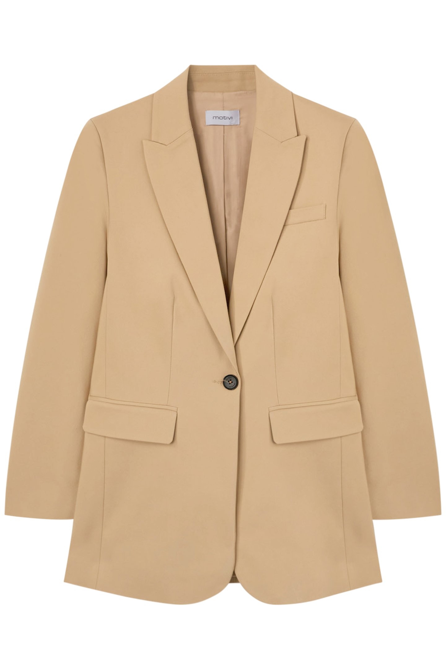 SINGLE-BREASTED BLAZER JACKET BEIGE 3