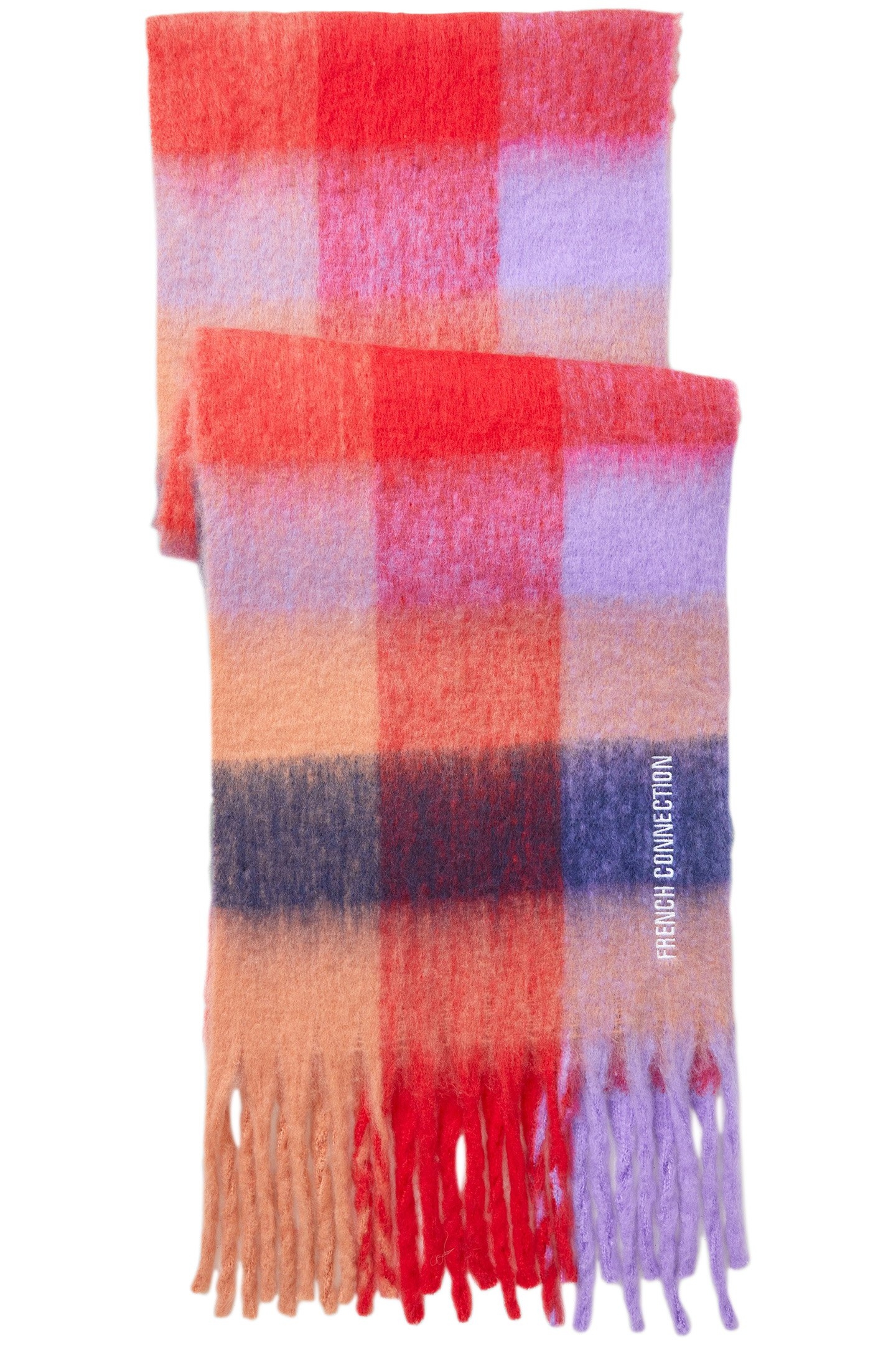 SUPER SOFT CHECK SCARF MULTI RED 1