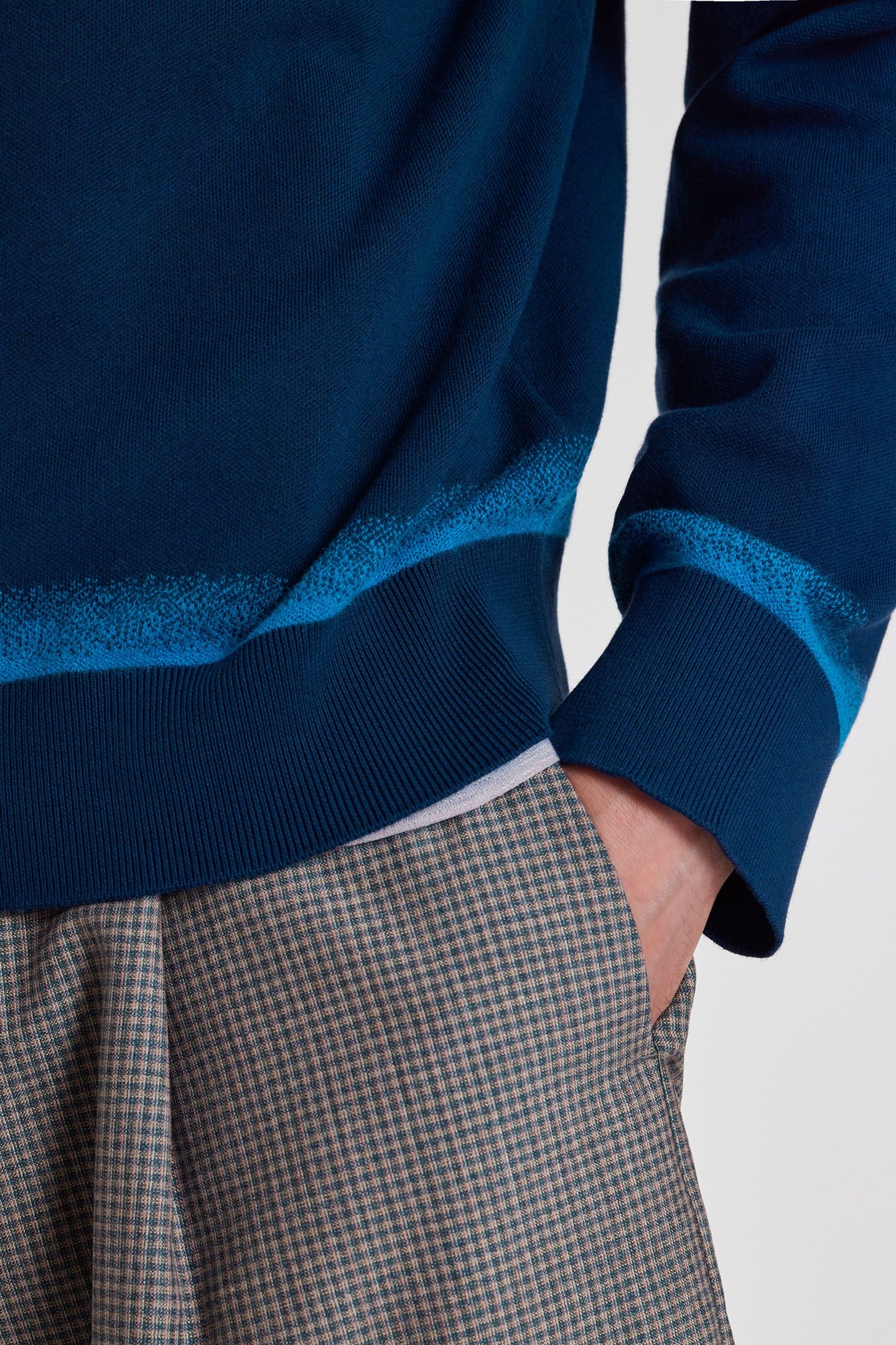 MENS SWEATER CREW NECK INDIGO 6