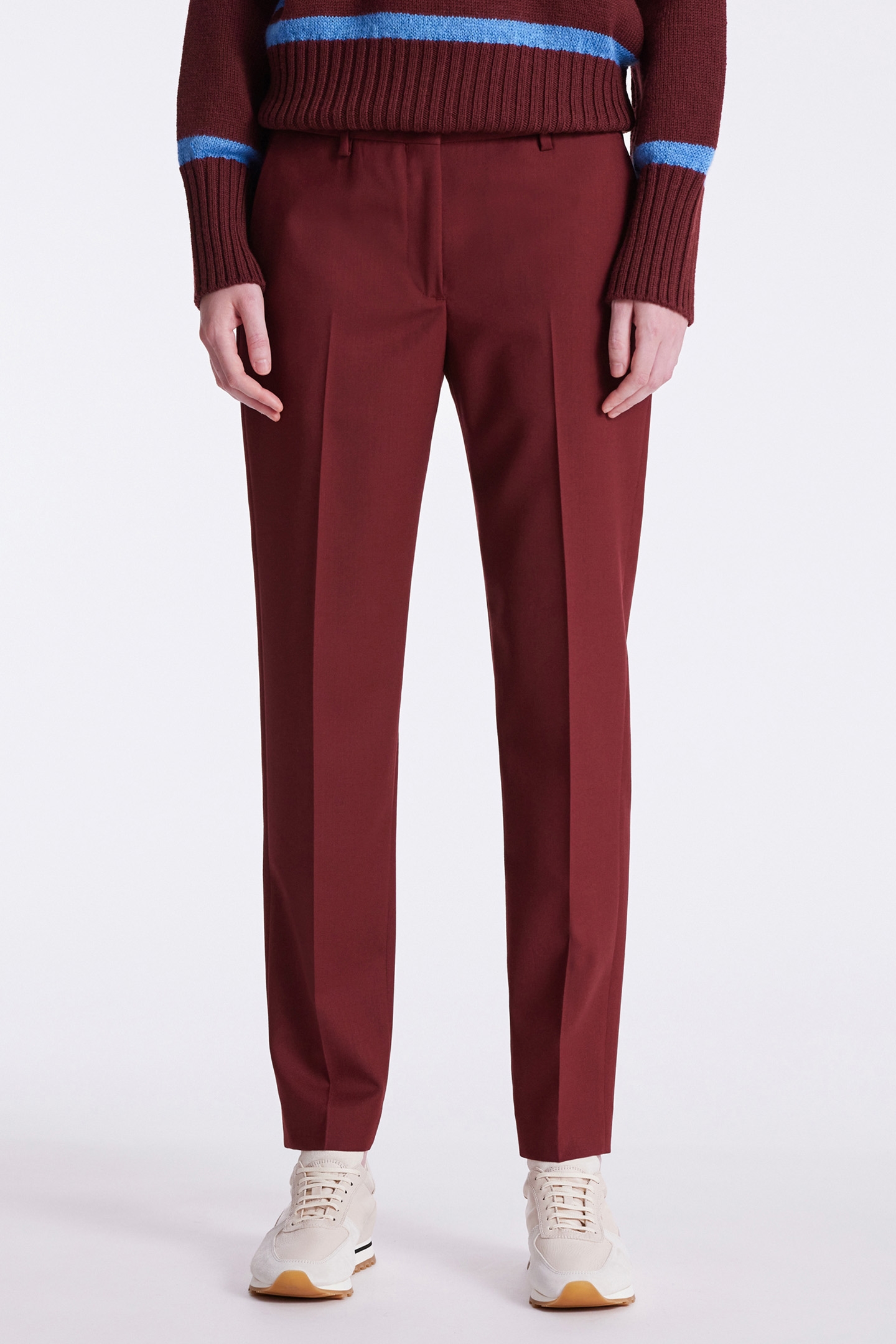 WOMENS TROUSERS DARK RED ALT 1