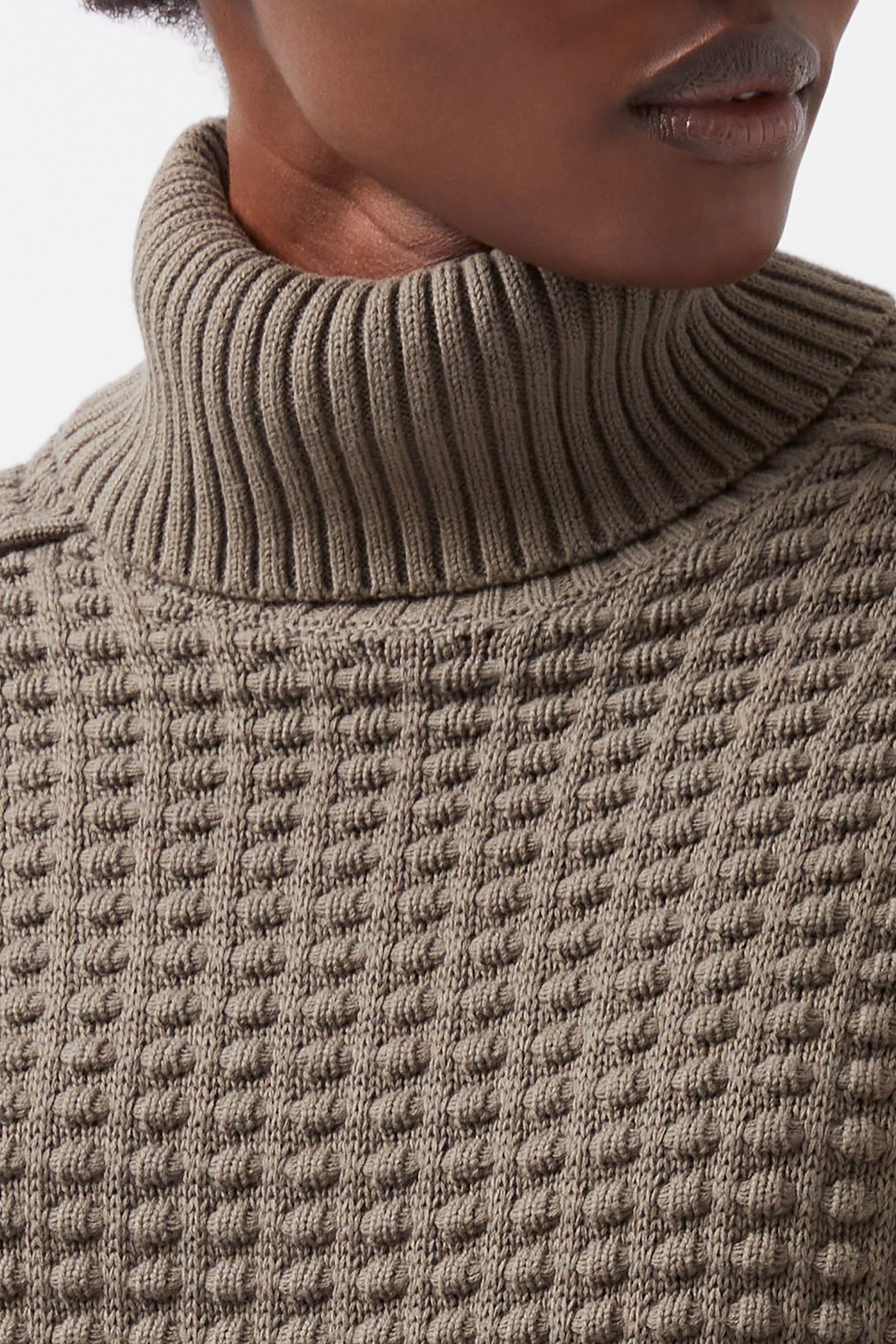 KEYA POPCORN KNIT MOZART JUMPR TARMAC KHAKI 4