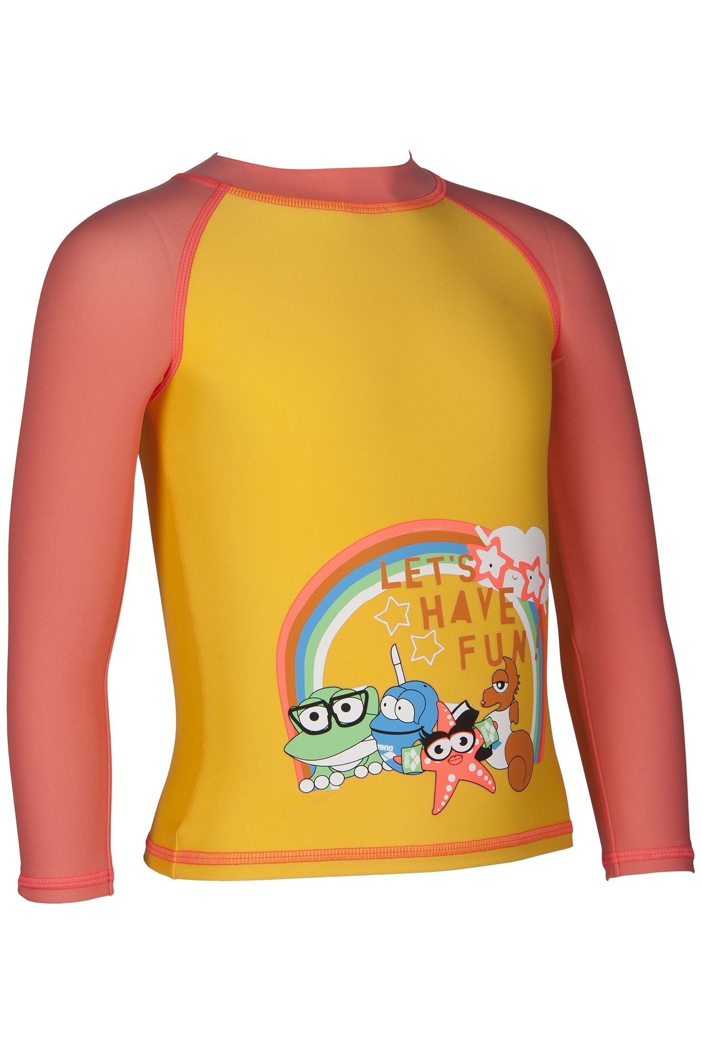 AWT KIDS GIRL UV L/S TEE LILY YELLOW-PALE ROSE 3