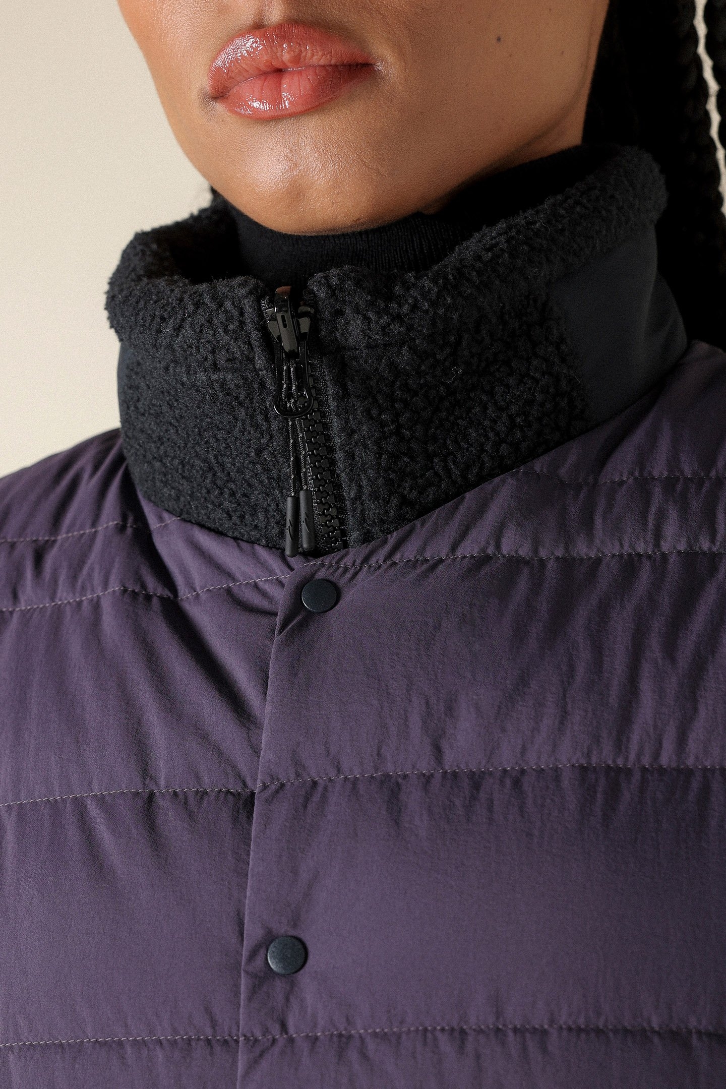 UNISEX SL BT LIGHTWEIGHT DOWN VEST MIDNIGHT PLUM 3