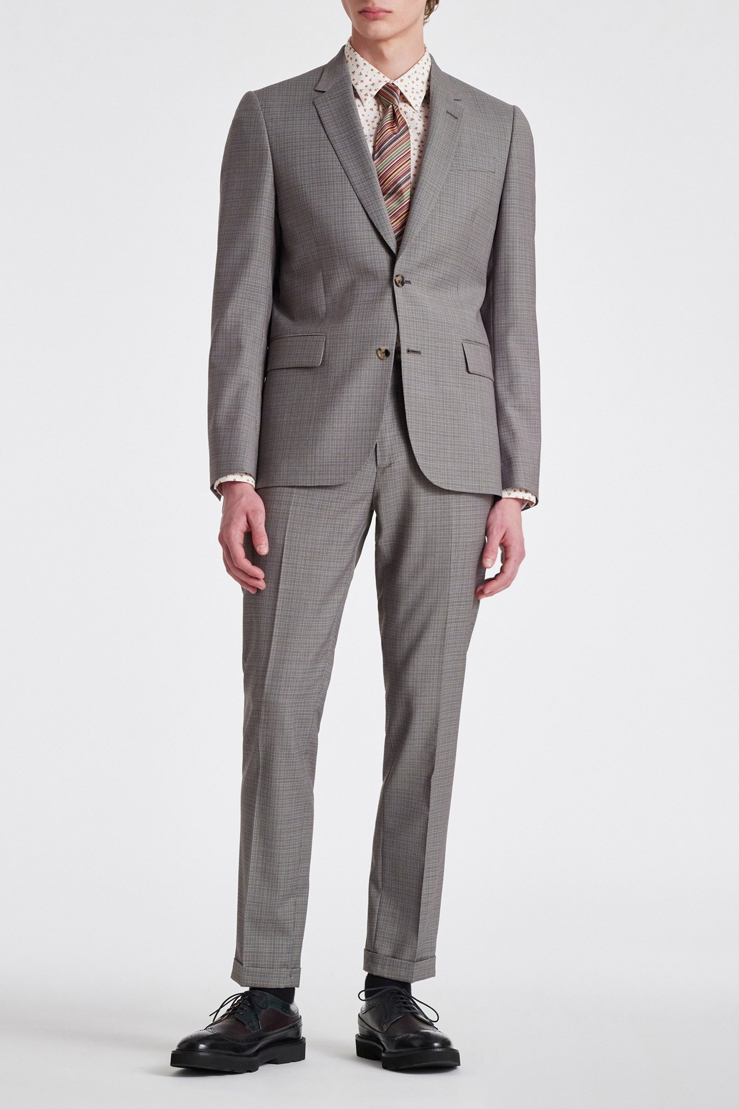 MENS TAILORED FIT 2 BTN JACKET TAUPE 3