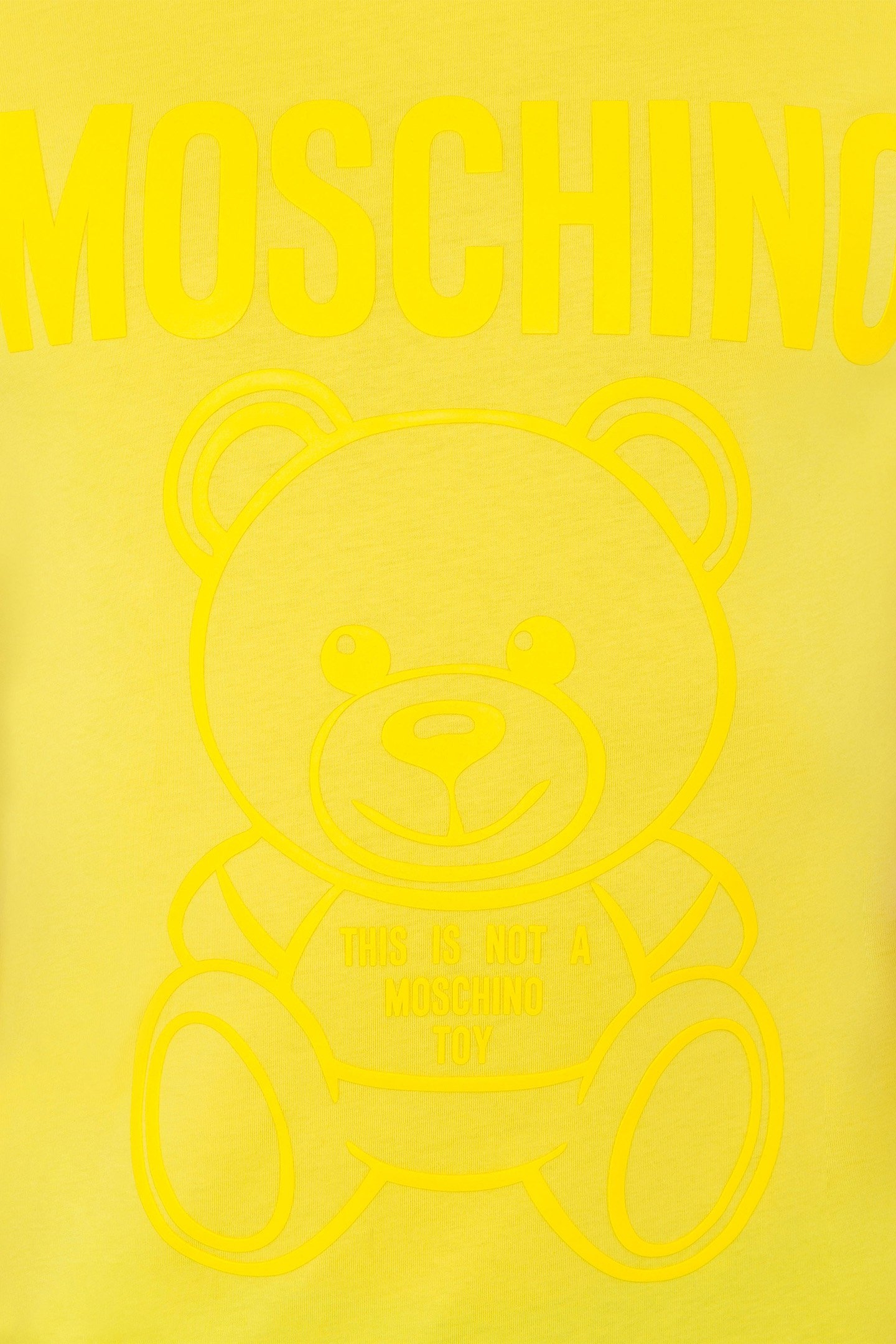 MOSCHINO TEDDY BEAR ORGANIC JERSEY T-SHIRT YELLOW 4