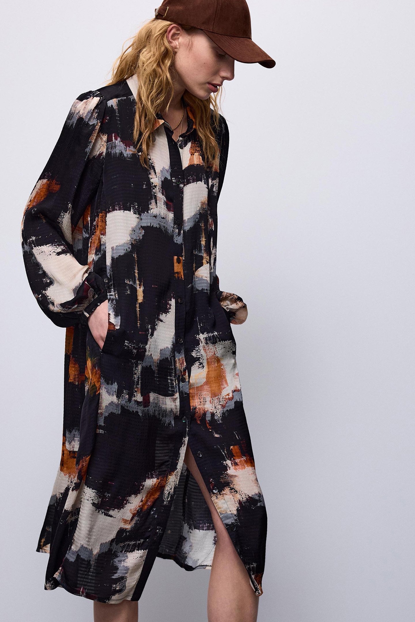 DRESS PAINTED PRINT BLACKS 1