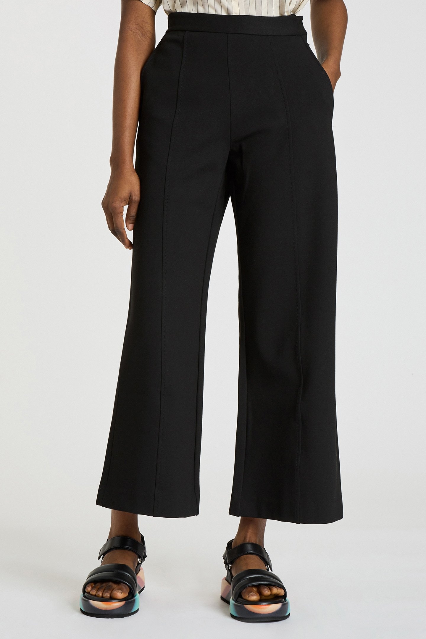 WOMENS JERSEY TROUSERS BLACK 1