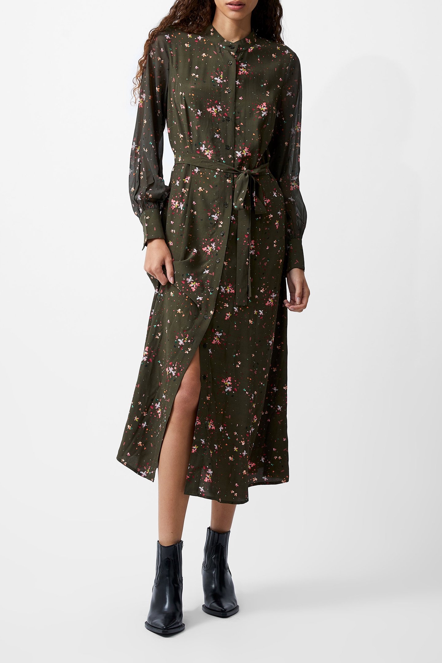 CARINA DELPHINE GGT MIX SHIRT OLIVE NIGHT MULTI 1