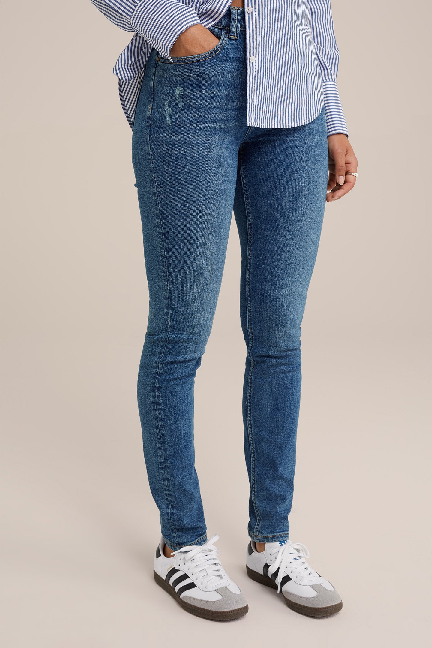 5-POCKET HIGH WAIST DARK BLUE 1