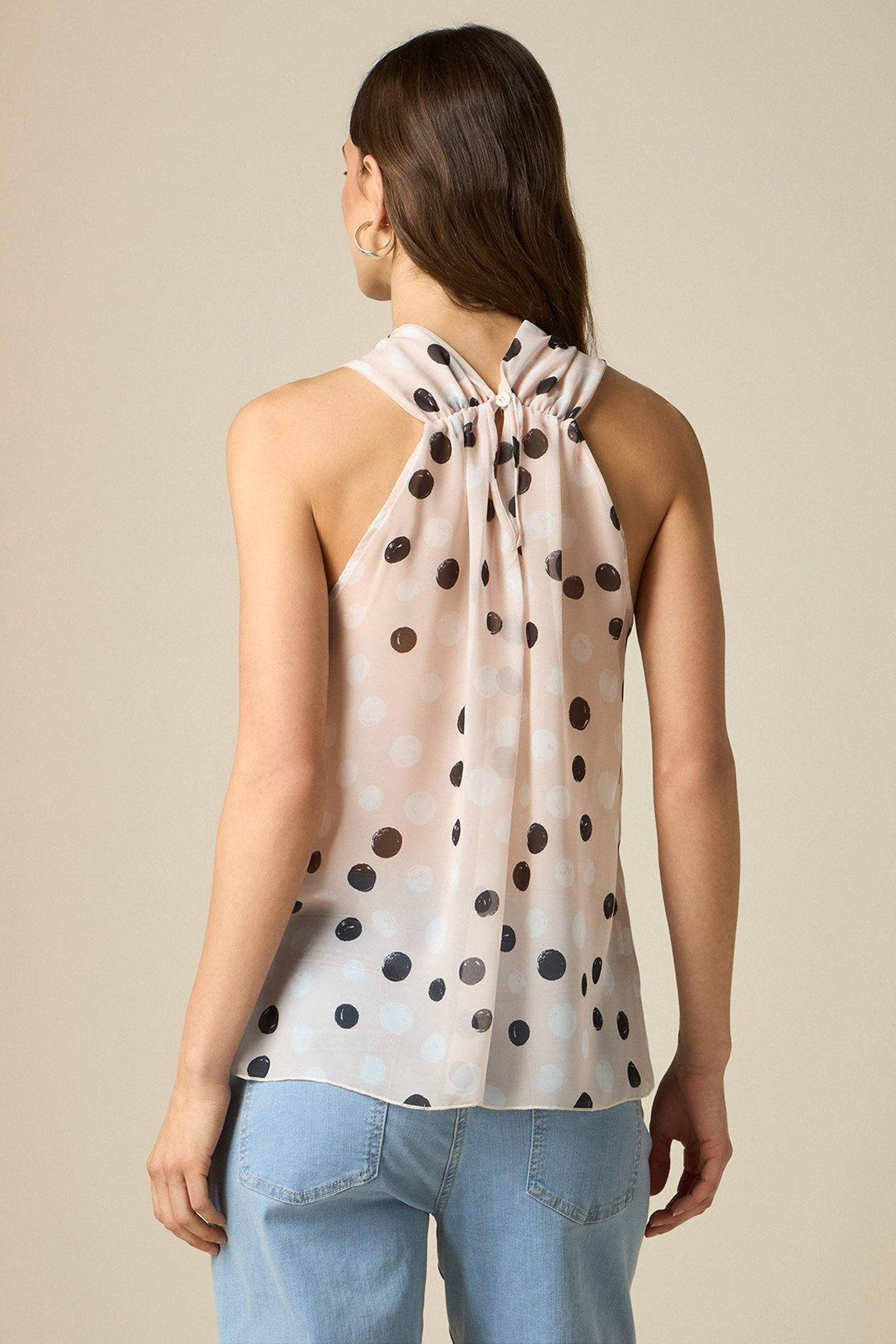 POLKA DOT TOP WITH FLOWER PINK 2