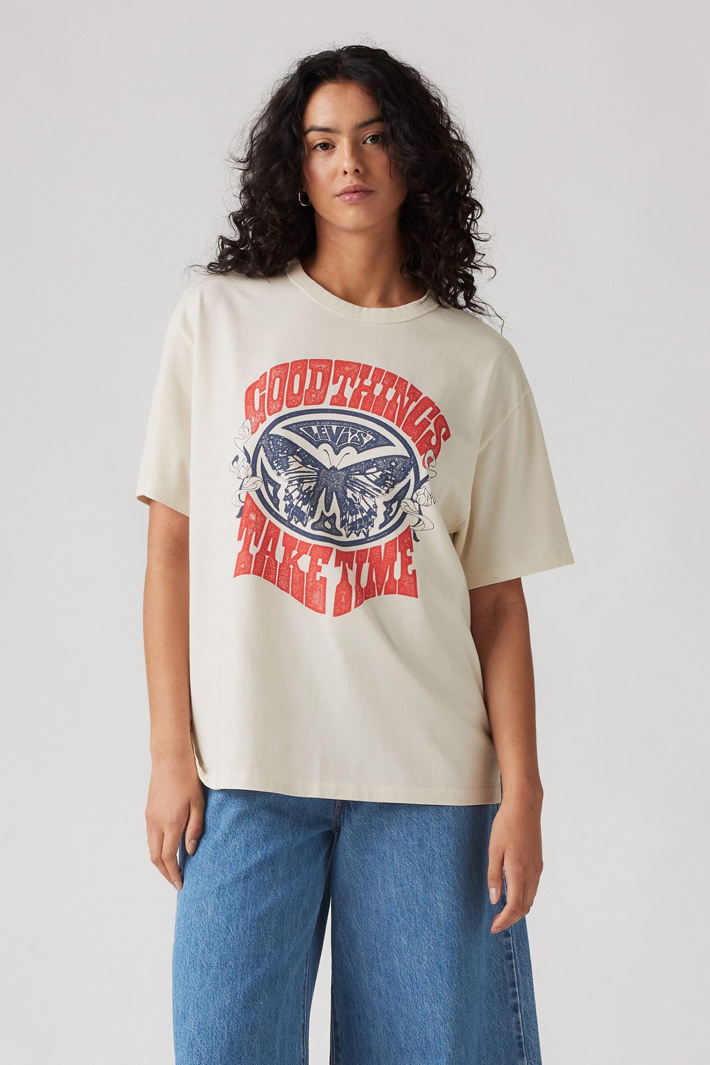 GR TABOR TEE GOOD THINGS TAKE TIME EGRET 1