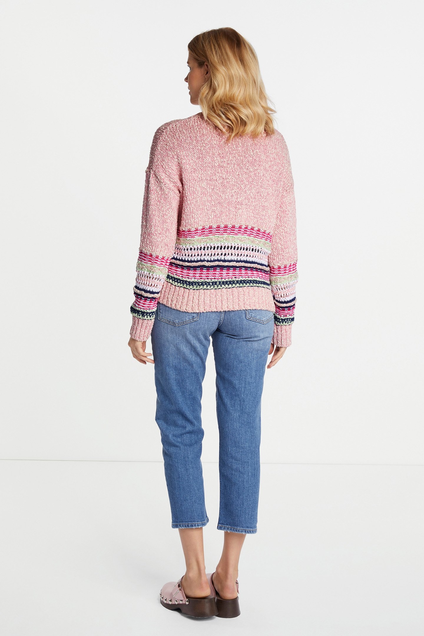 CREW NECK WITH YARN MIX PATCH DETAIL ORIGINAL 2