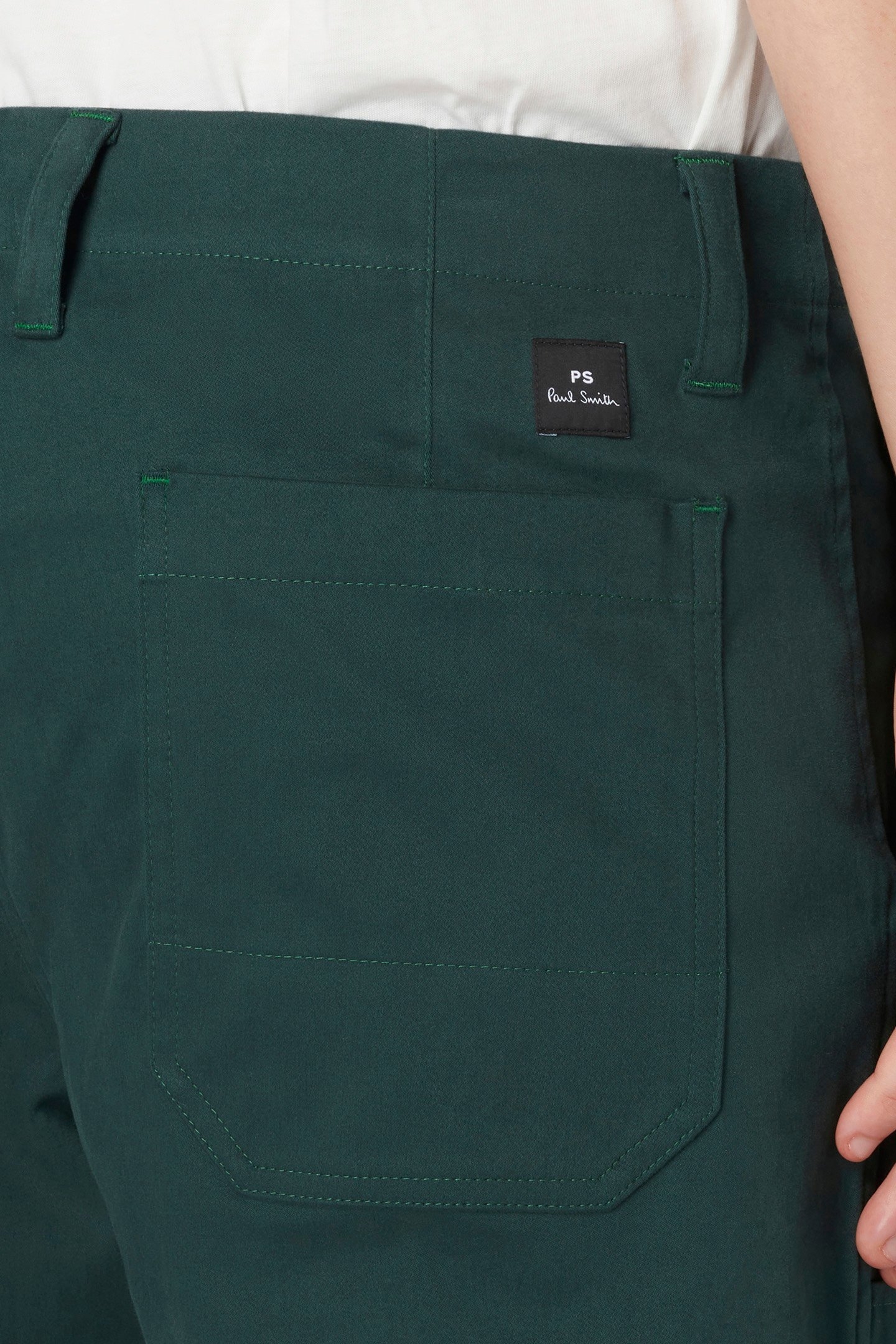 MENS LOOSE FIT TAPERED CHINO BOTTLE GREEN 5