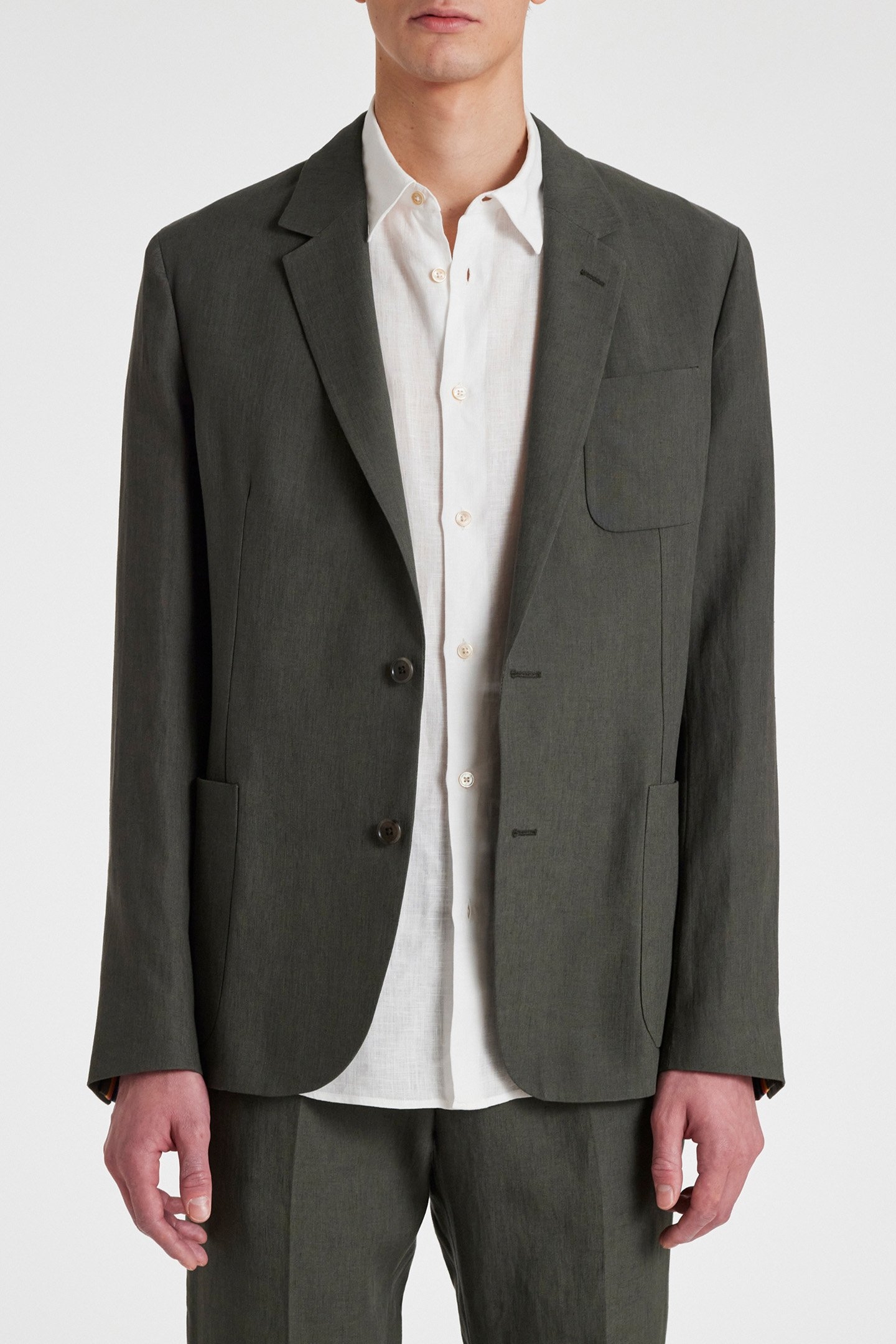 MENS 2 BTN PATCH POCKET JACKET VERY DARK GREEN 1