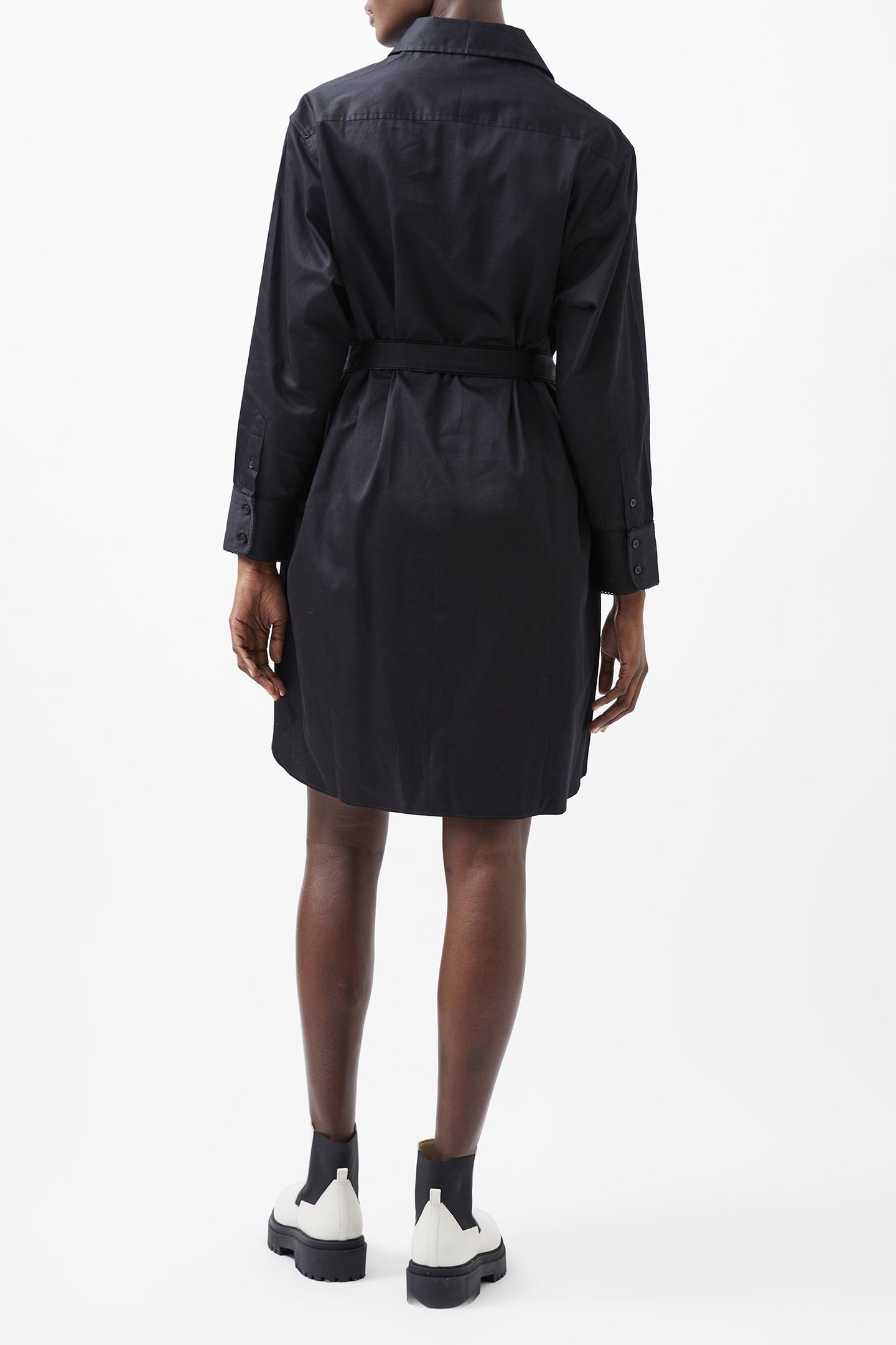 ALEXIS LS SHIRT DRESS BLACKOUT 2