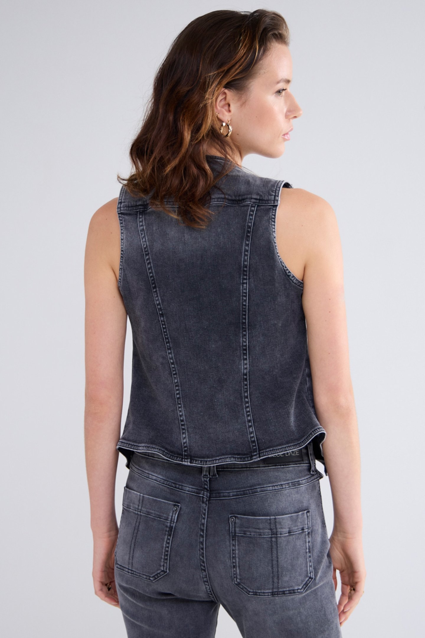DENIM GILET COTTON BLACK DENIM BLACKS 2