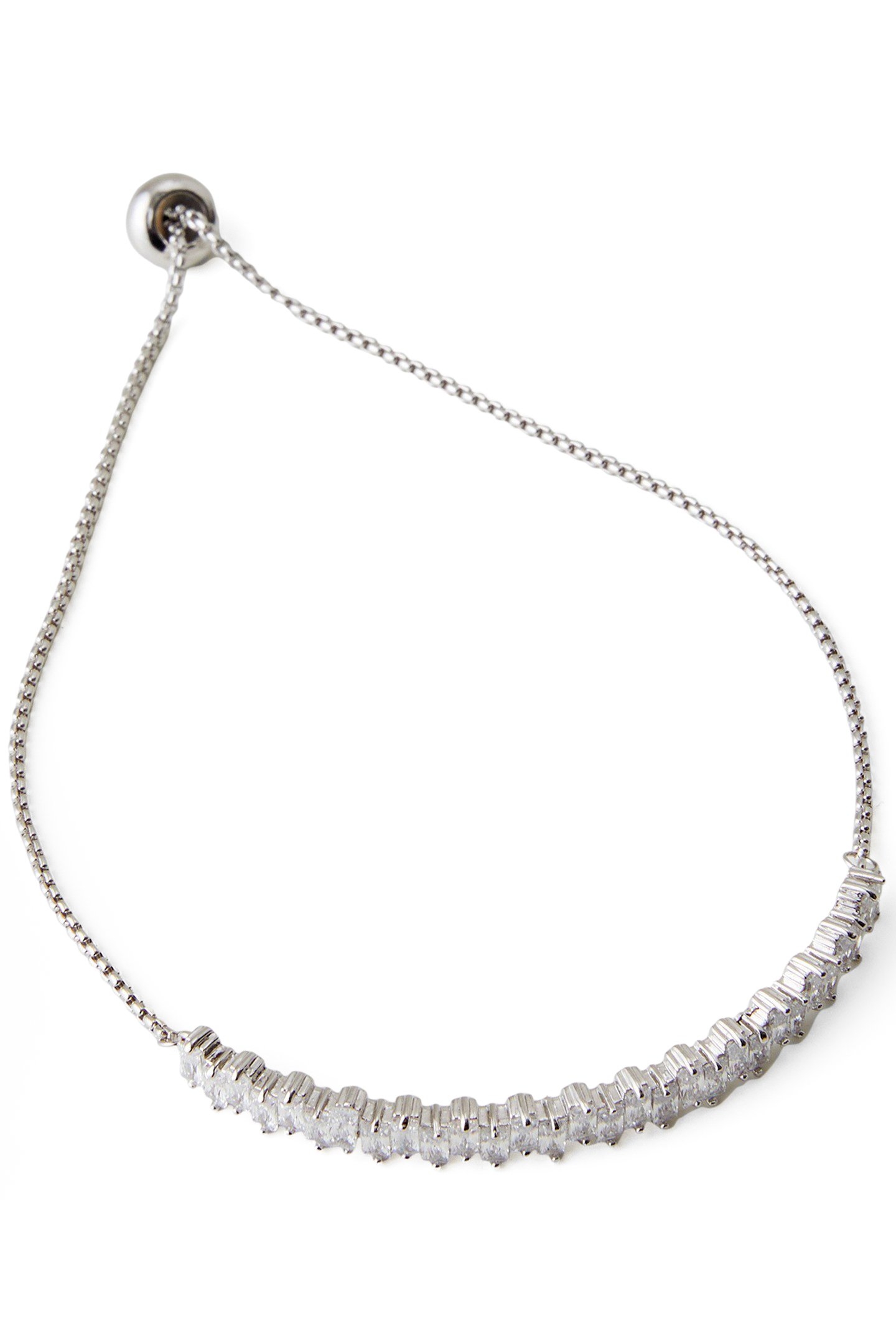 DELICATE RECTANG DIAMENTE BRAC SILVER/DIAMANTE 3
