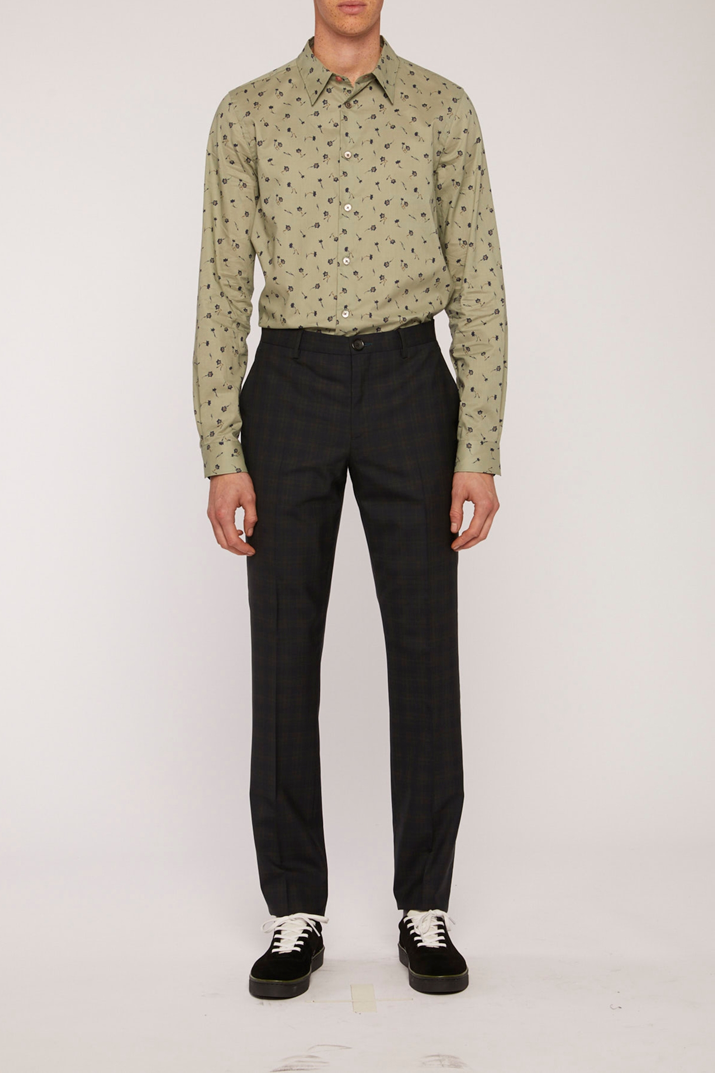 MENS TROUSER MID FIT BOTTLE GREEN 1