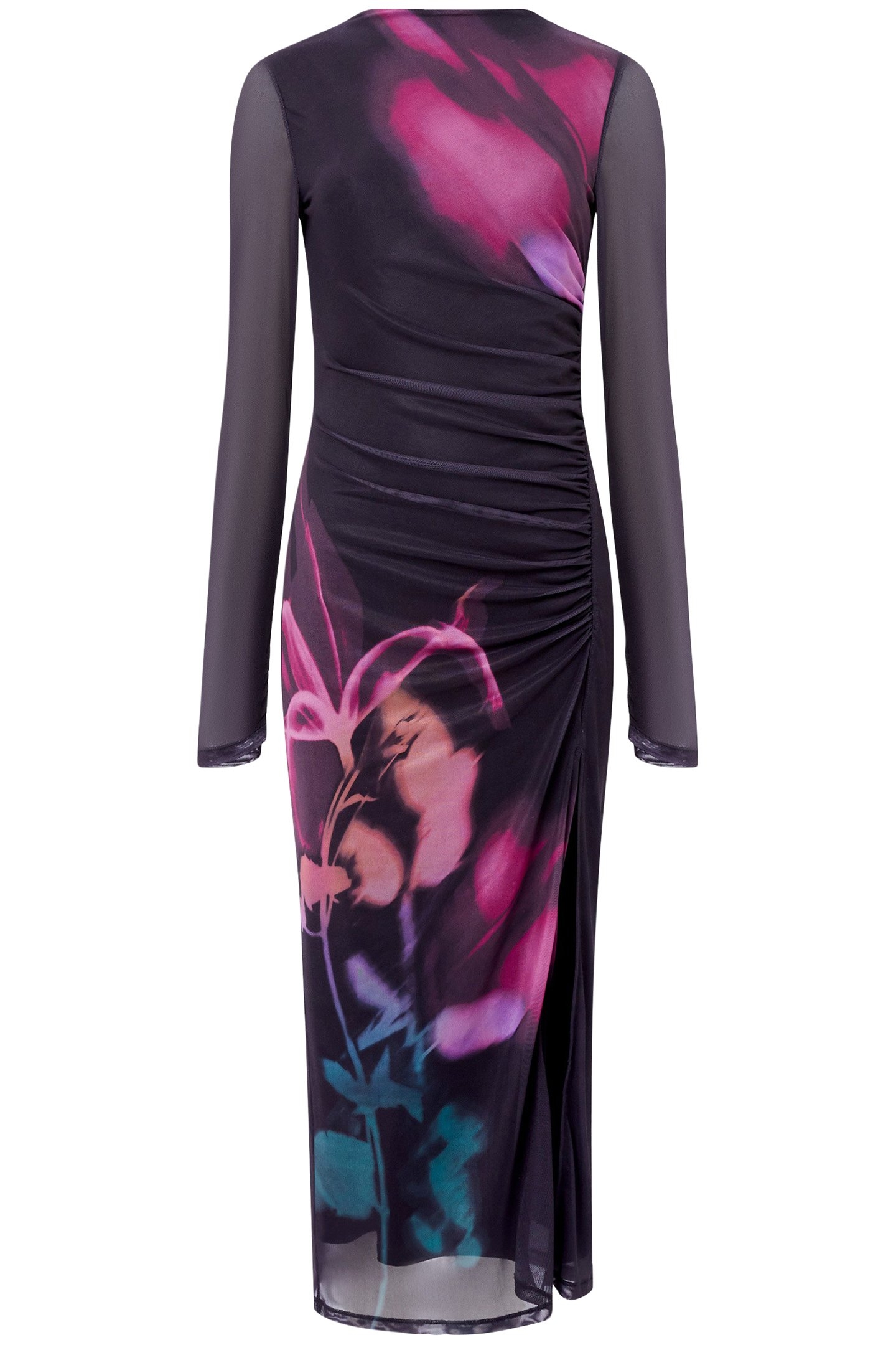 SMOKEY PLACEMENT FLORAL DRESS BLACKOUT MULTI 3