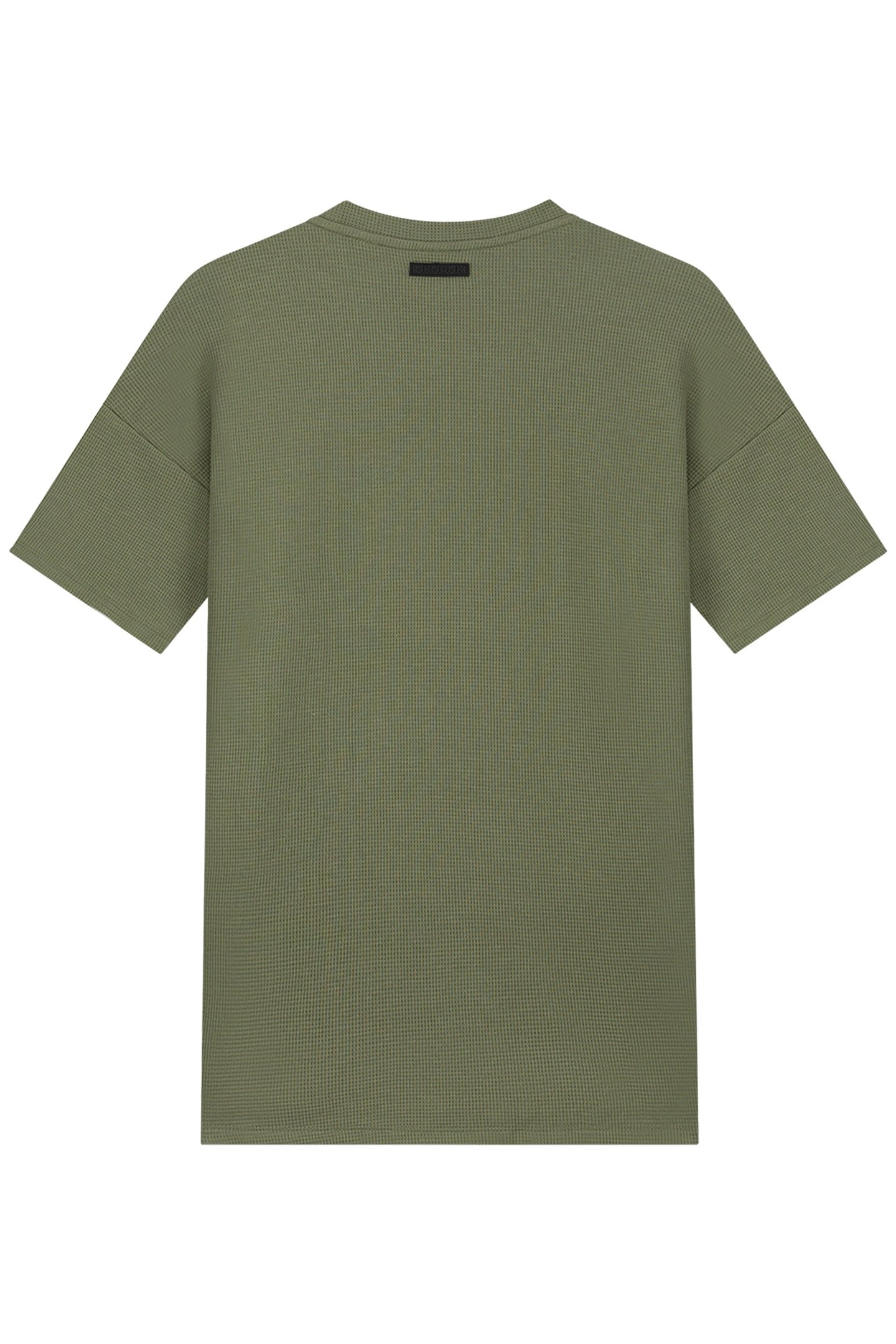 WAFFLE T-SHIRT MUD GREEN 3
