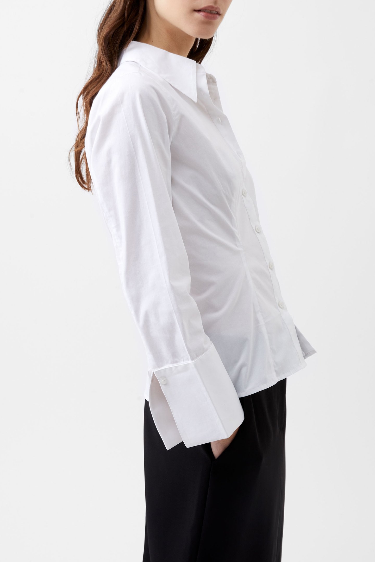 ISABELLE POPLIN CLASSIC SHIRT LINEN WHITE 4
