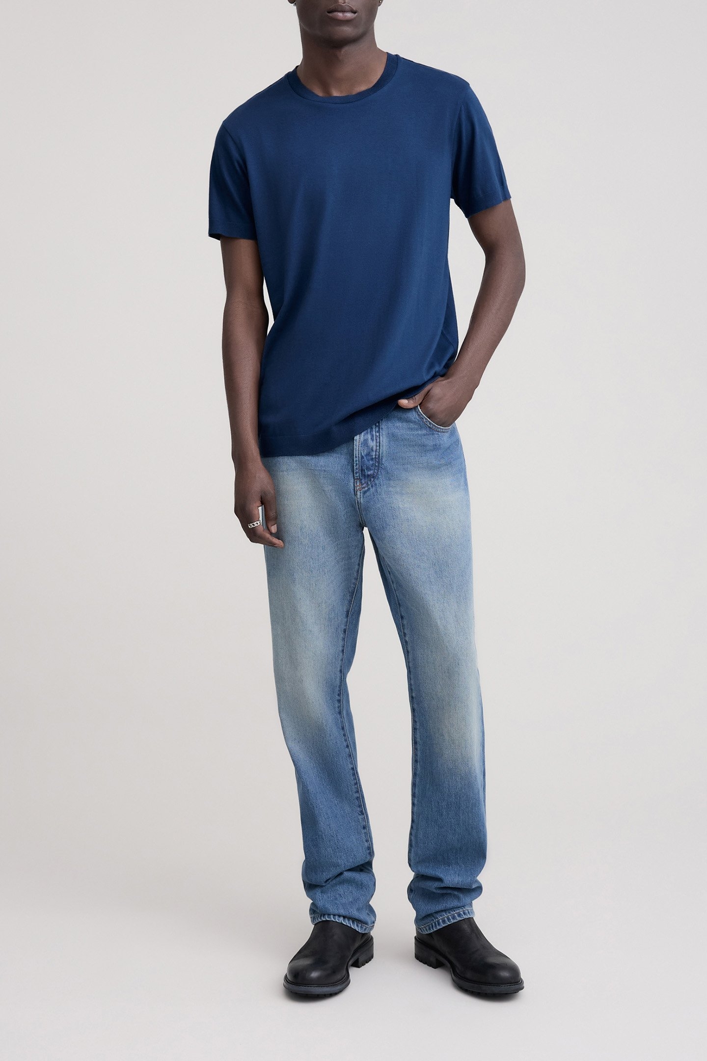 COBALT MIX COTTON MODAL T-SHIRT 3