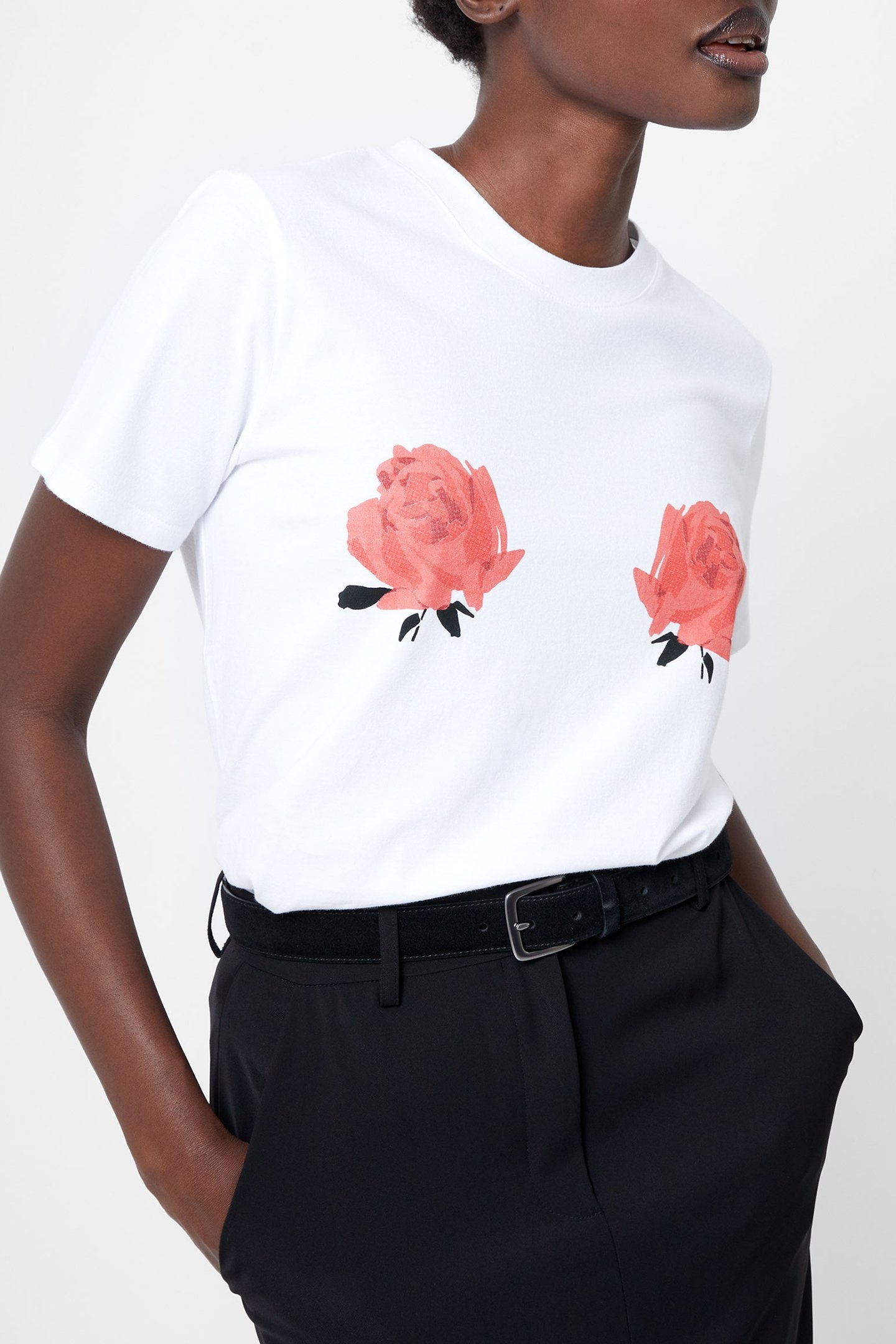 ROSES GRAPHIC TEE WHITE 1