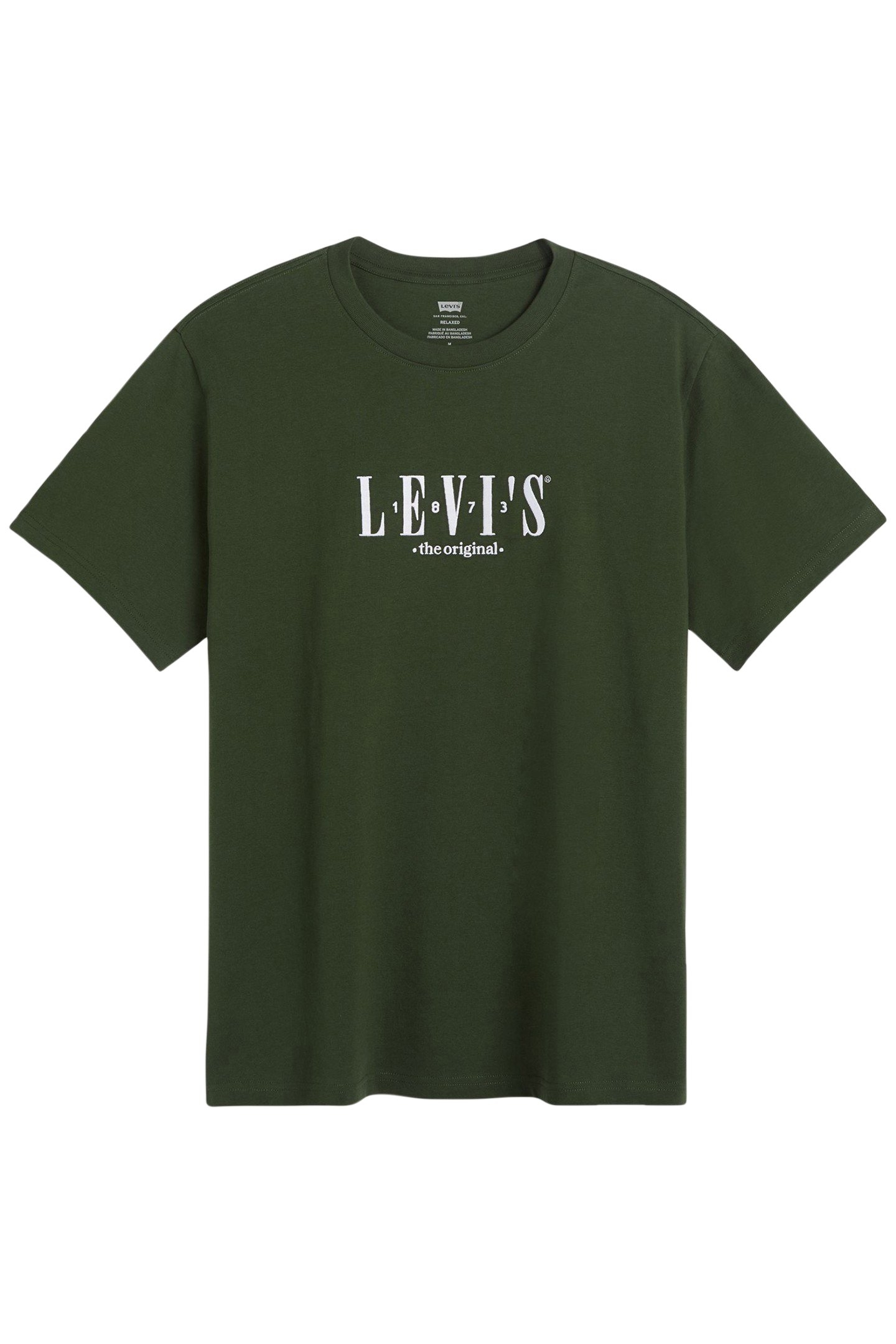 SS RELAXED FIT TEE SERIF LOGO KOMBU GREEN 3