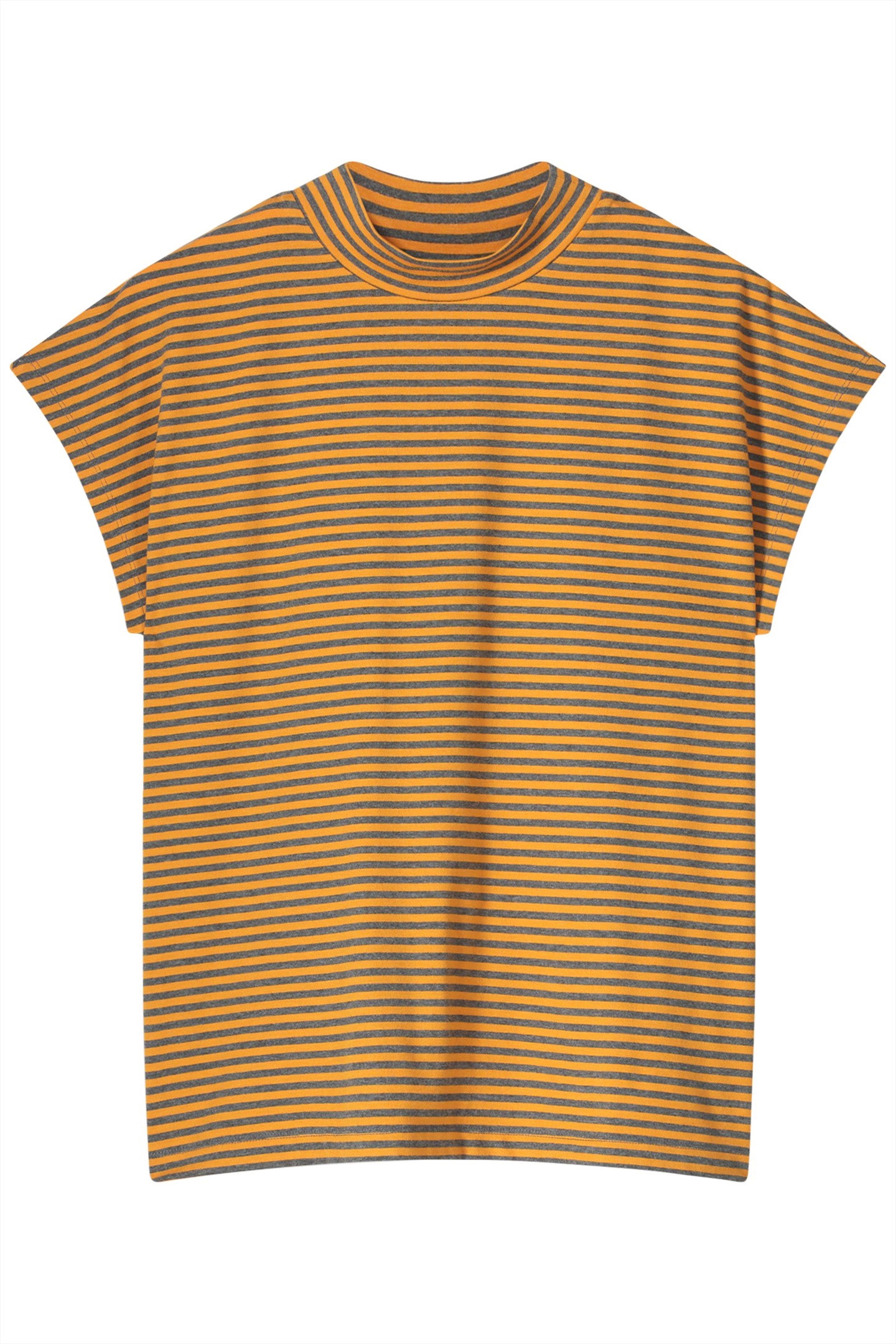 MOCK NECK TOP FINE STRIPE REDS 3