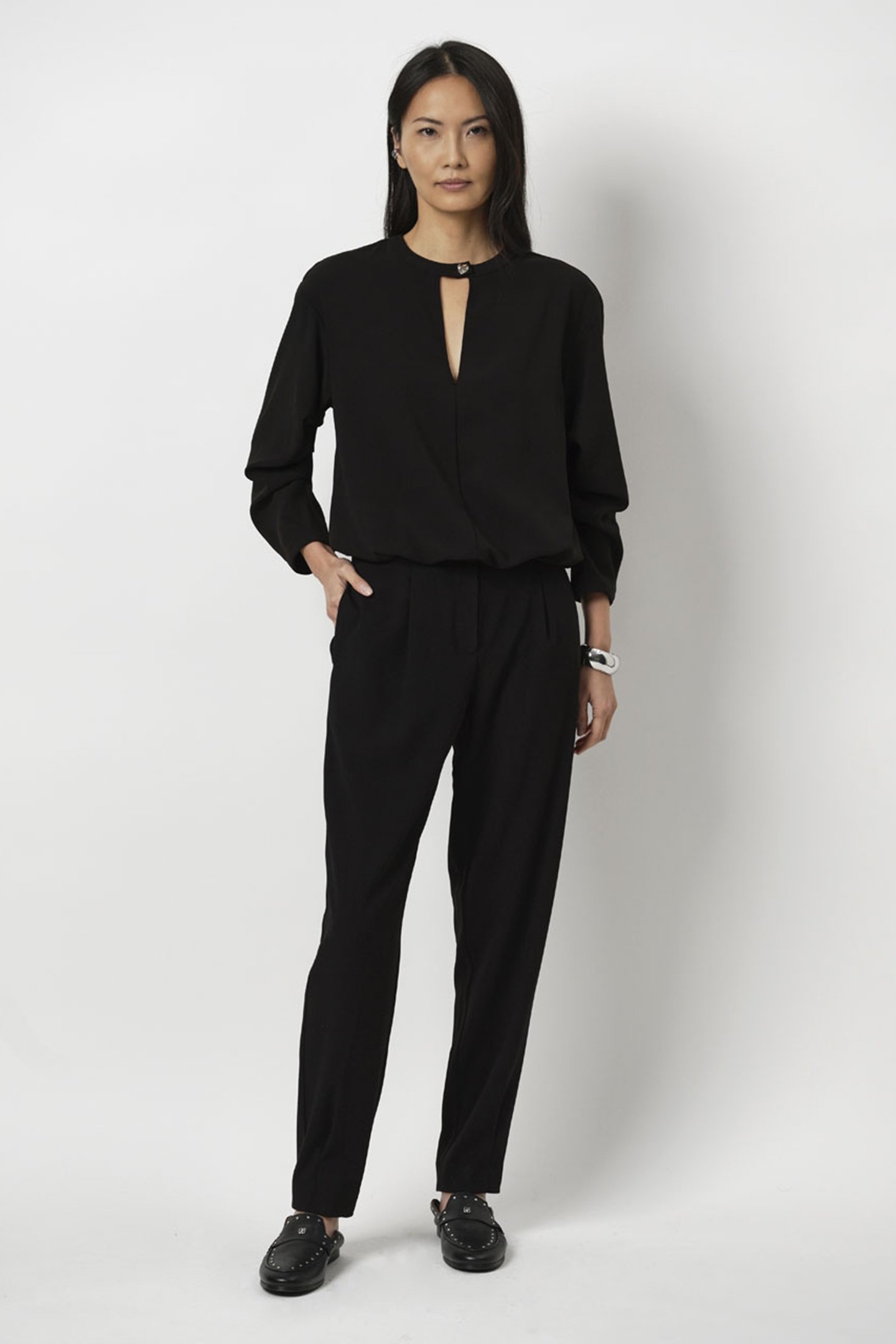 THORN DRAWSTRING CORD TOP RAVEN 1