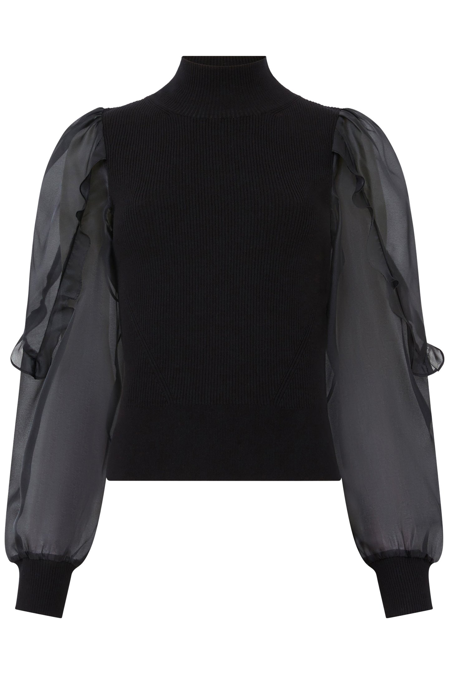 KRISTA ORGANZA PUFF SLV TOP BLACKOUT 3