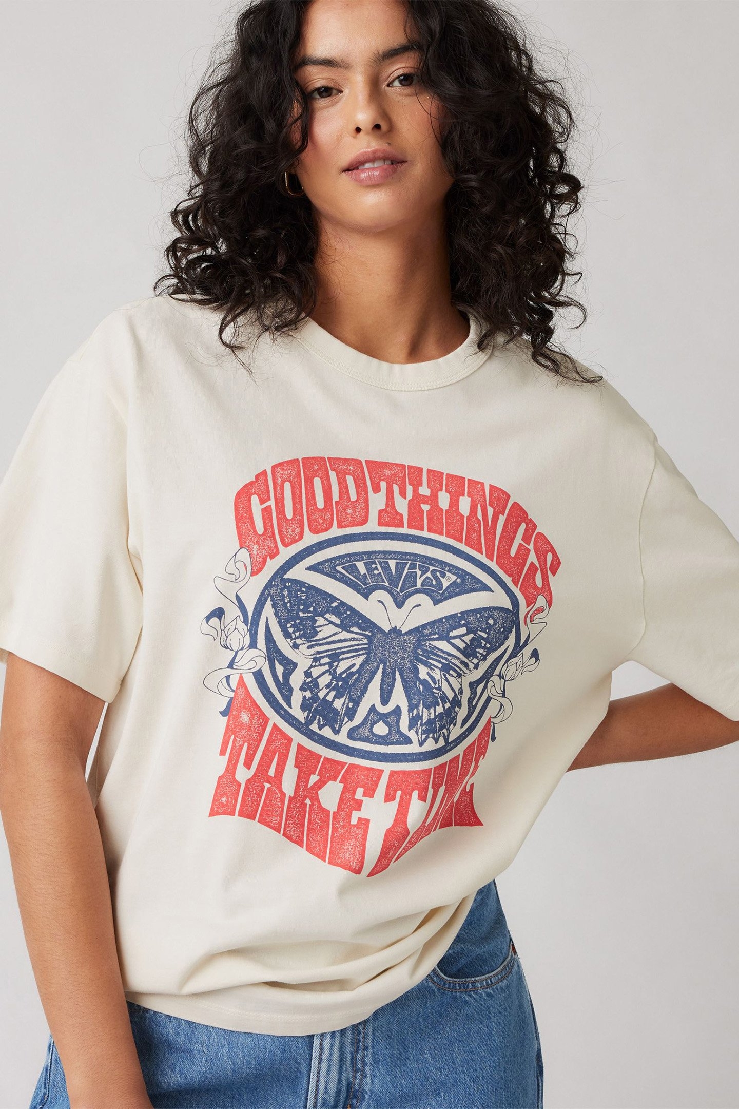 GR TABOR TEE GOOD THINGS TAKE TIME EGRET 4