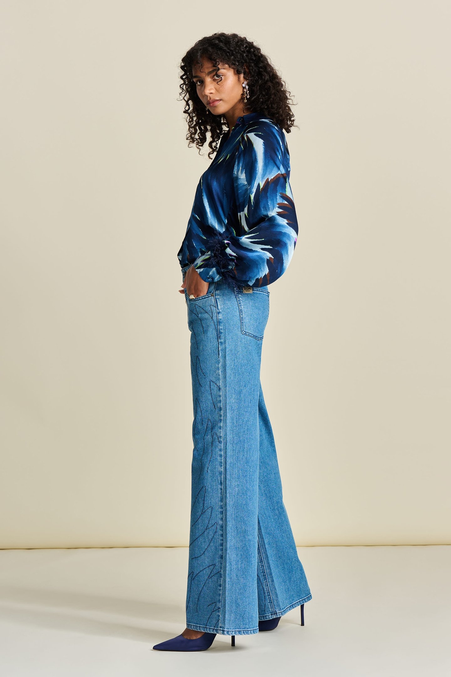 JEANS - WIDE LEG DENIM RHINESTONES 4