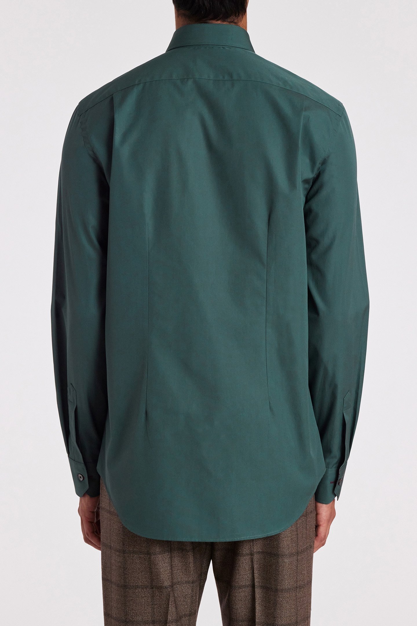 S/C TAILORED FIT SHIRT PETROL GREEN 2