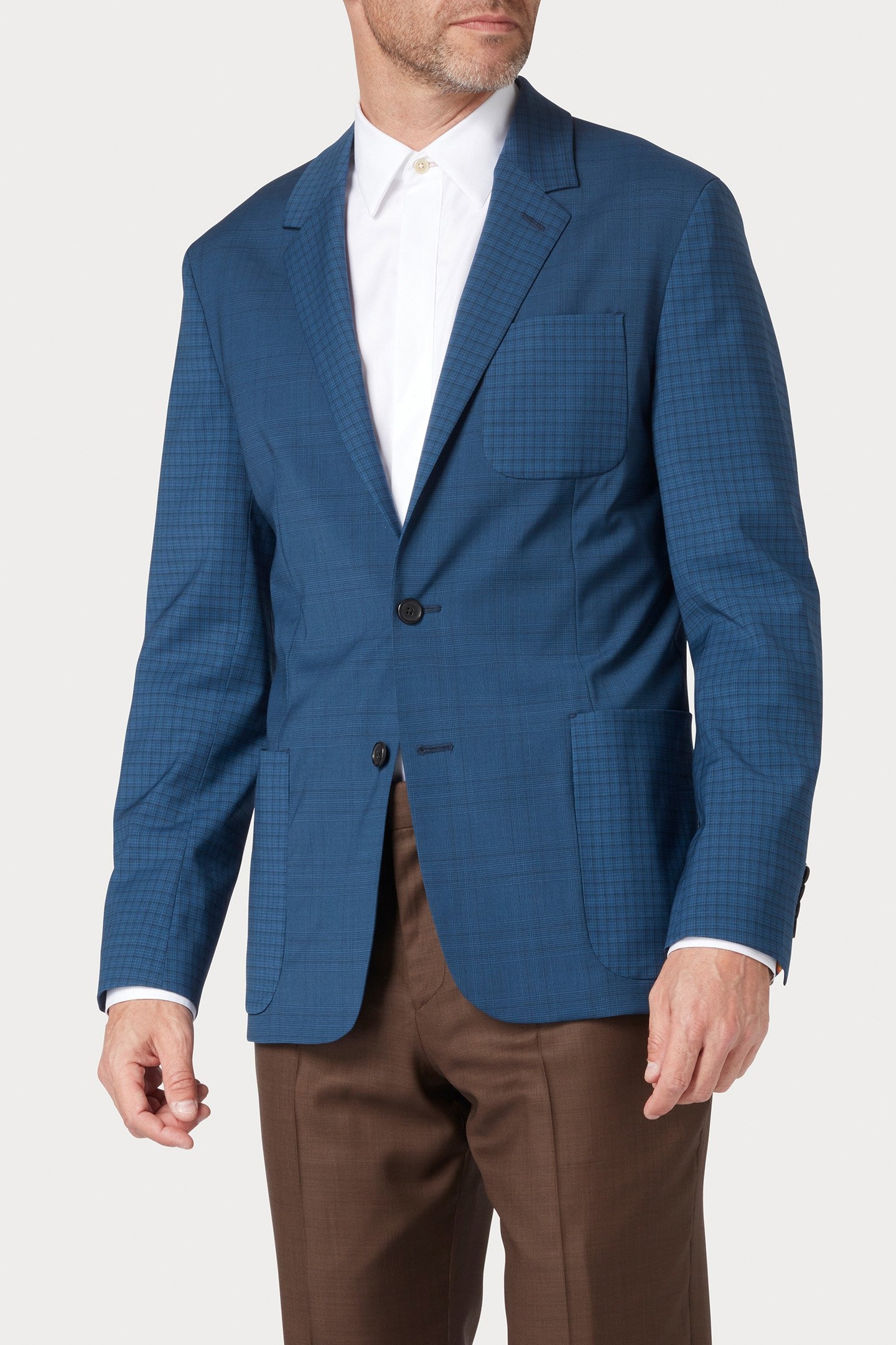 MENS 2 BTN PATCH POCKET JACKET NAVY 1