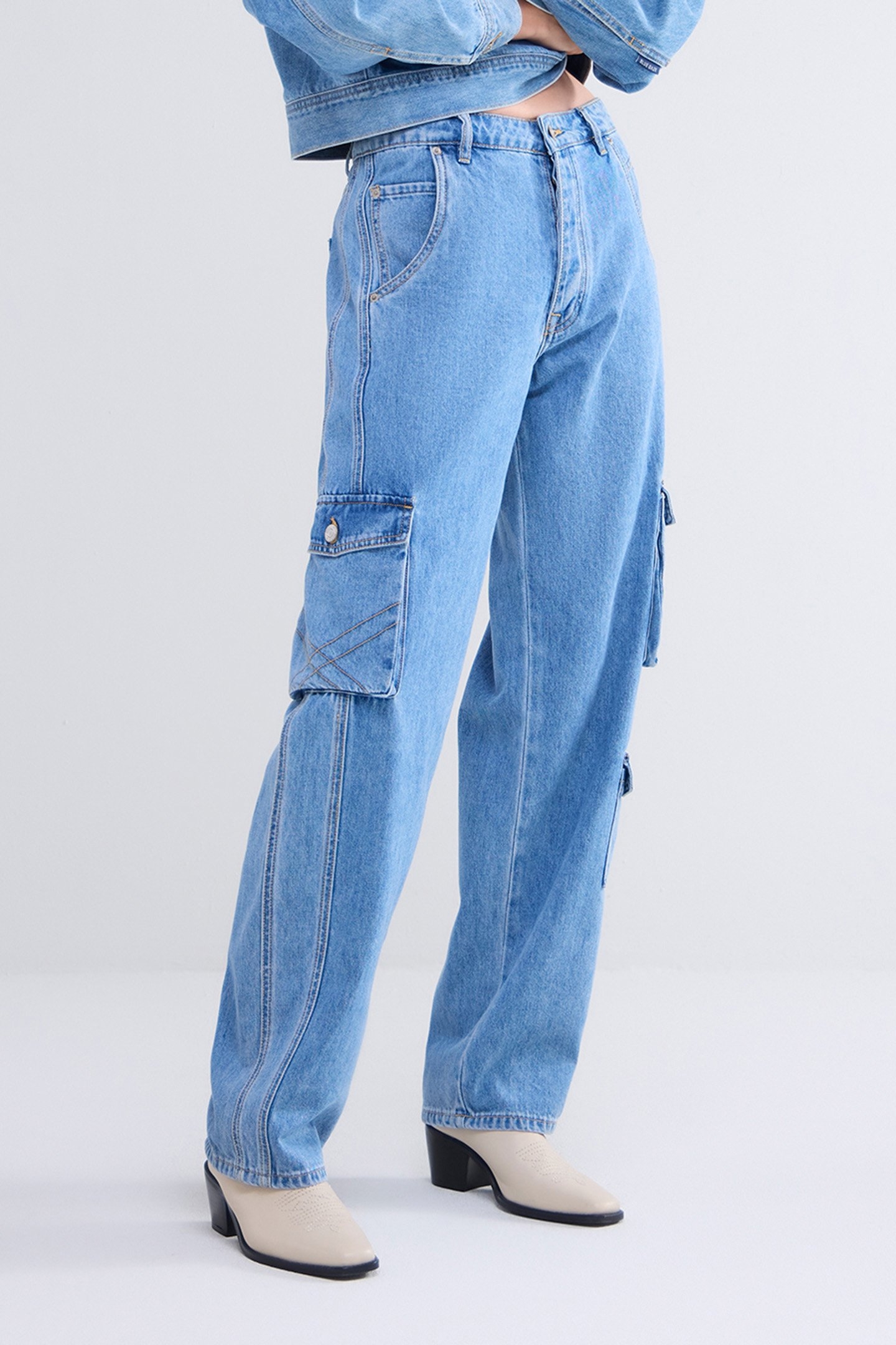 CARGO JEANS BAGGY COTTON JEANS BLUES 1
