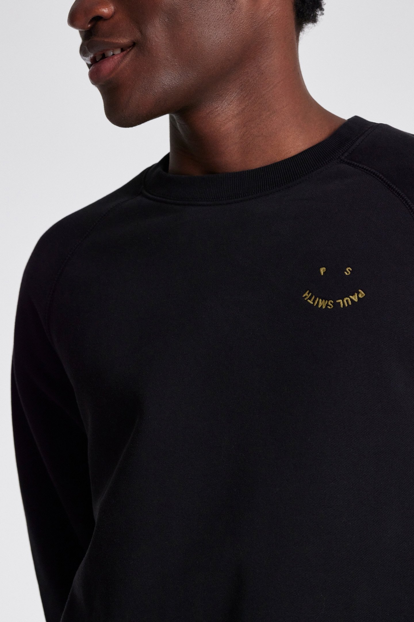 MENS LS SWEATSHIRT PS HAPPY BLACK 5