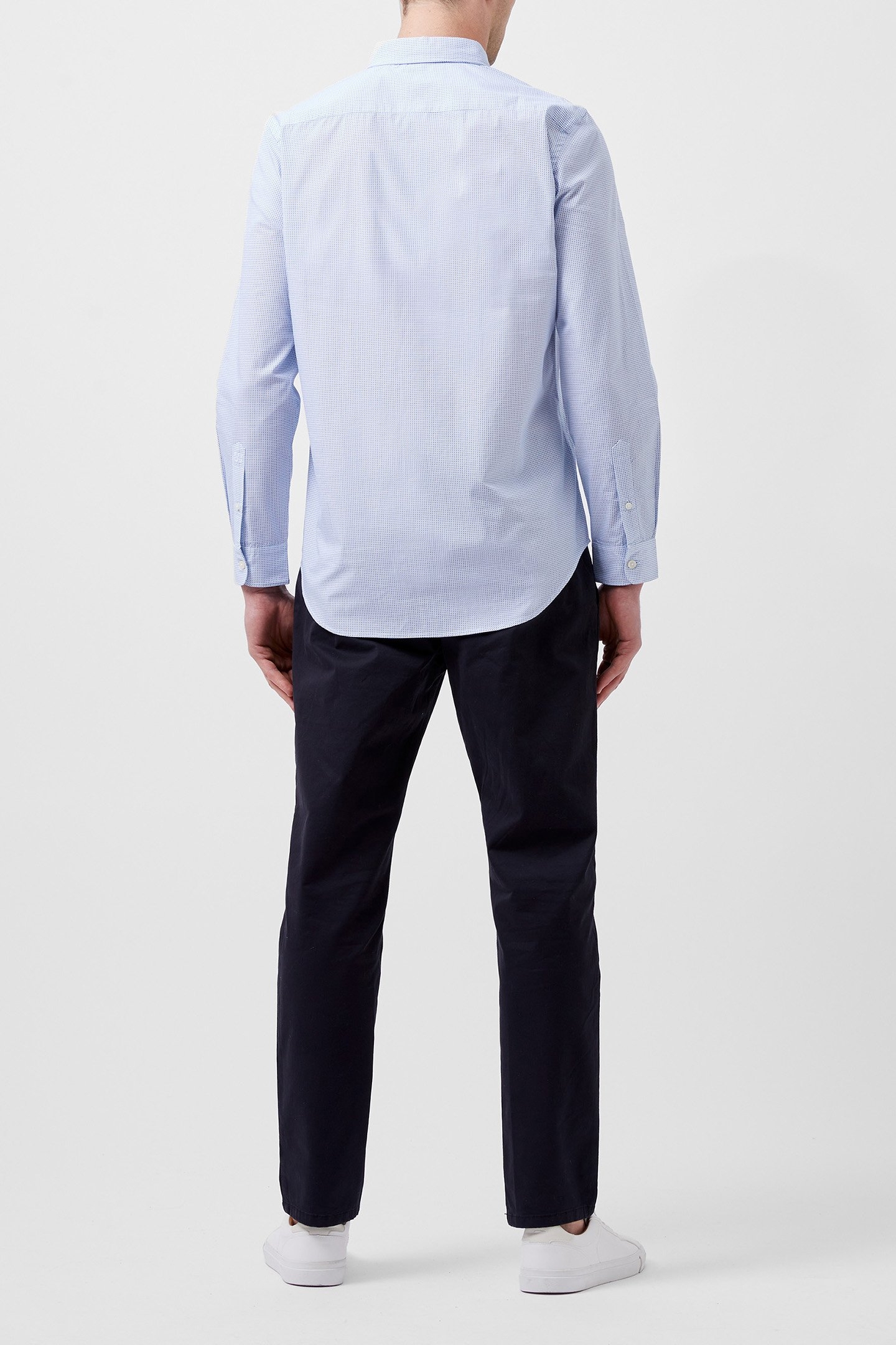 REGULAR FIT/CLASSIC COLLAR BLUE DOT 3