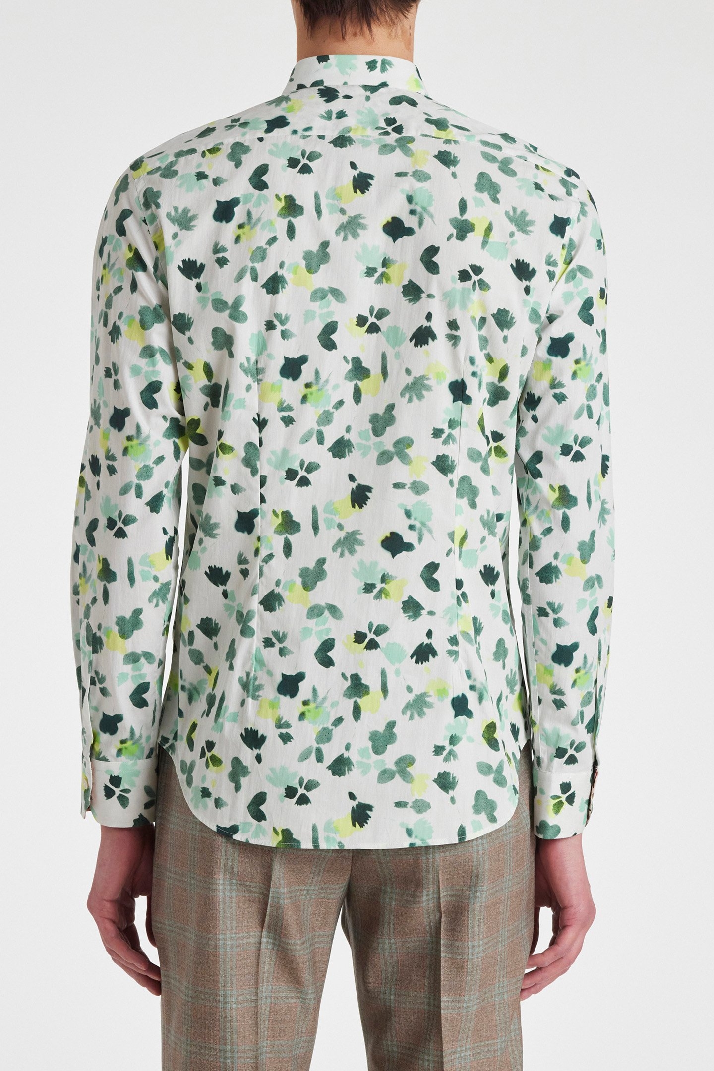 MENS S/C SLIM FIT SHIRT LIME GREEN 2