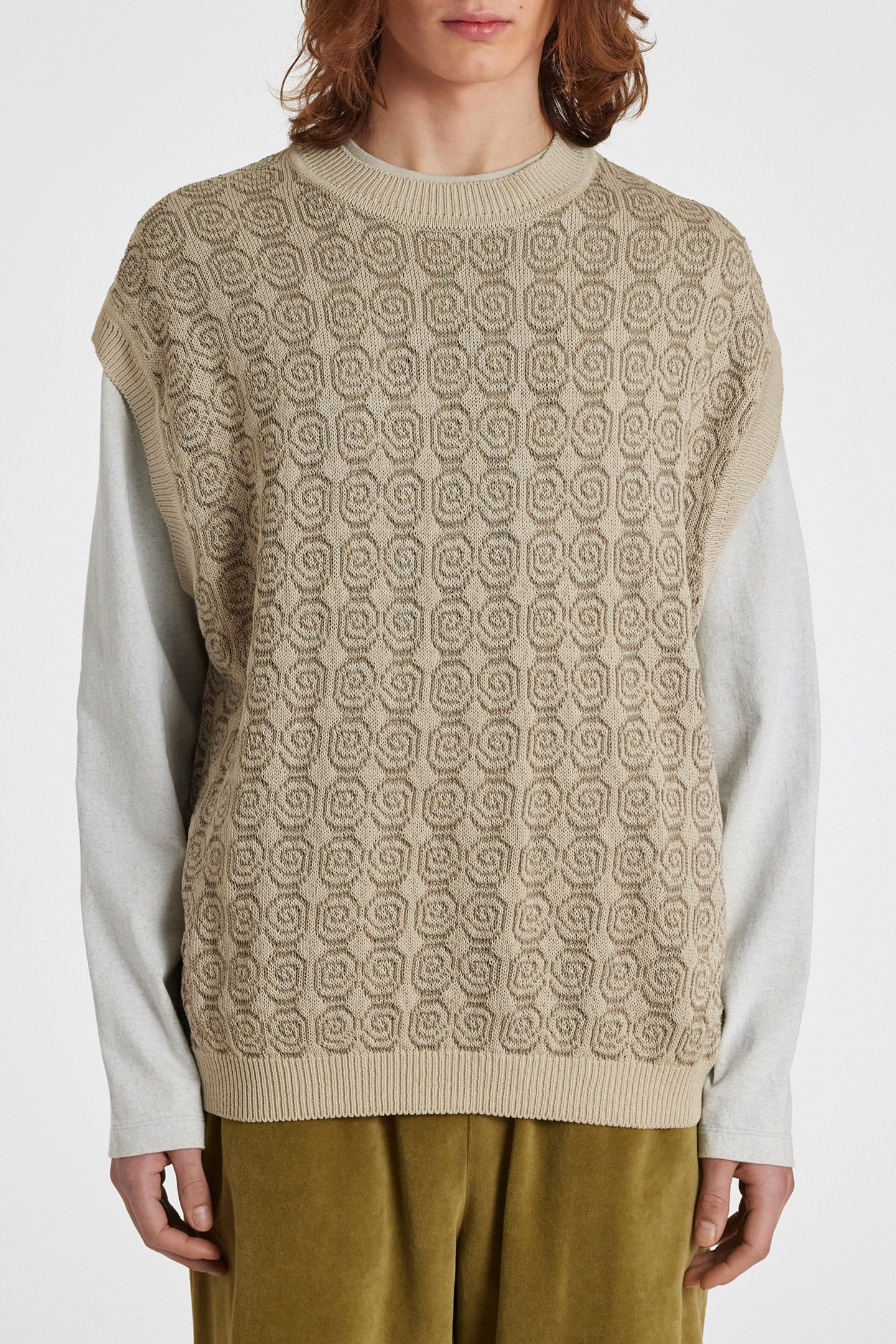 MENS ECRU VEST OFF WHITE 1