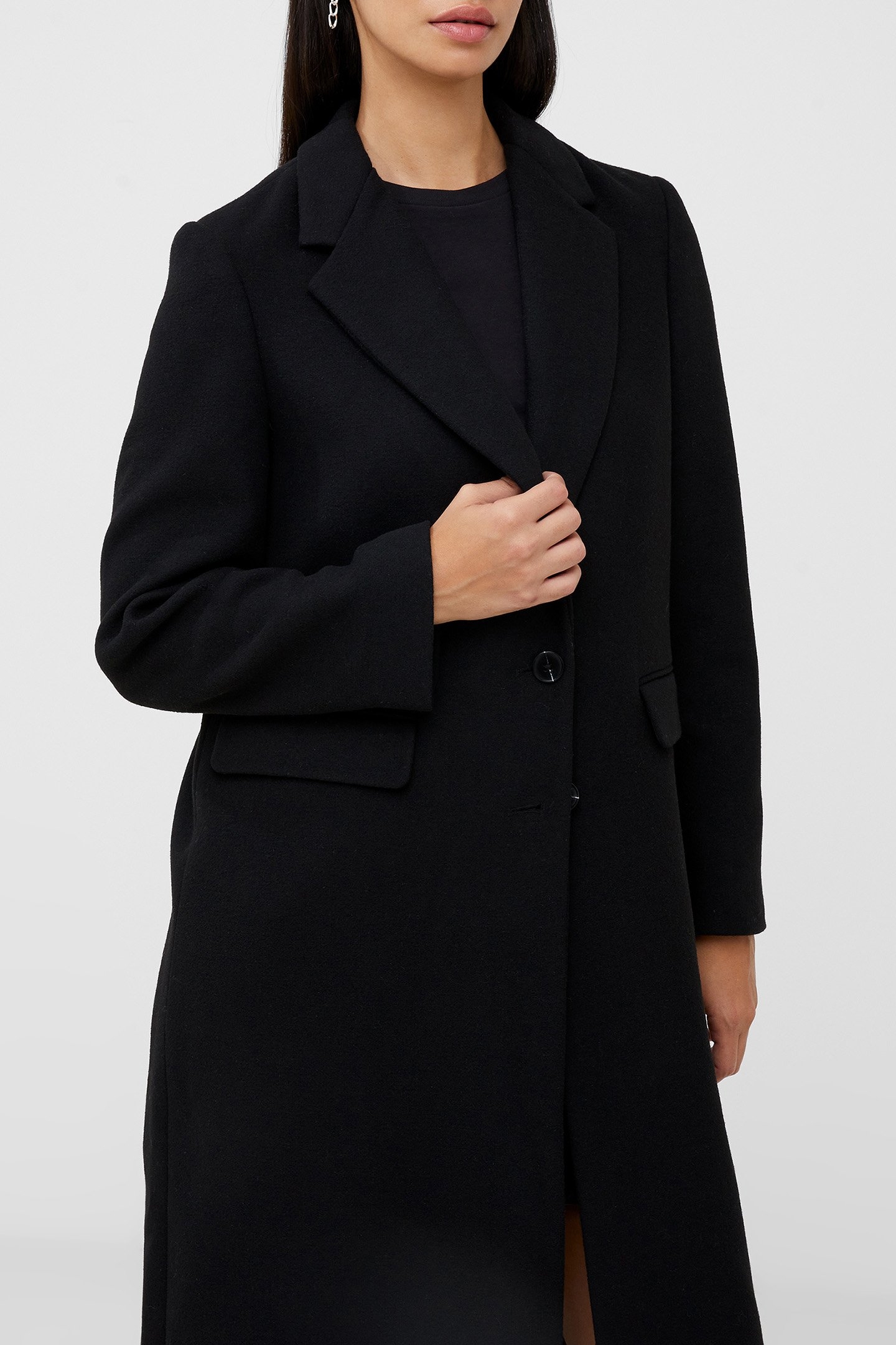 FAWN FELT COAT BLACK 4
