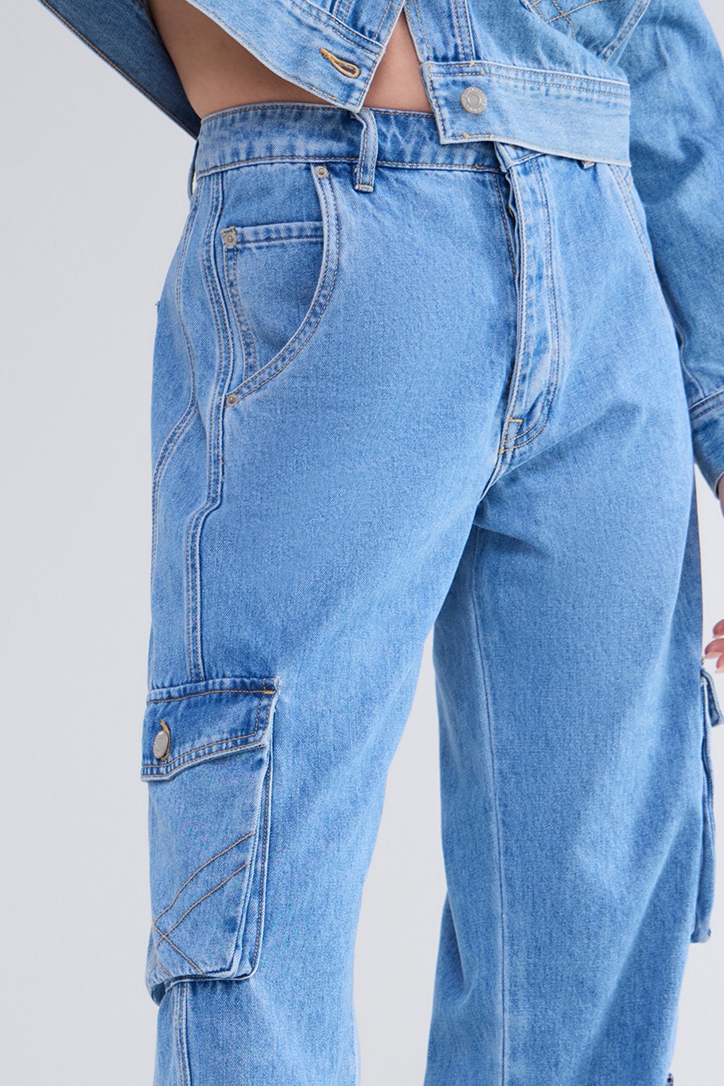 CARGO JEANS BAGGY COTTON JEANS BLUES 5