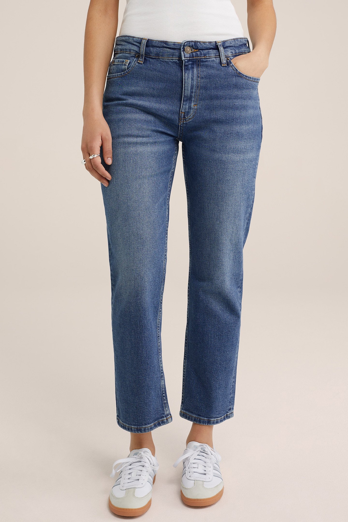 5-POCKET MID WAIST BLUE 1