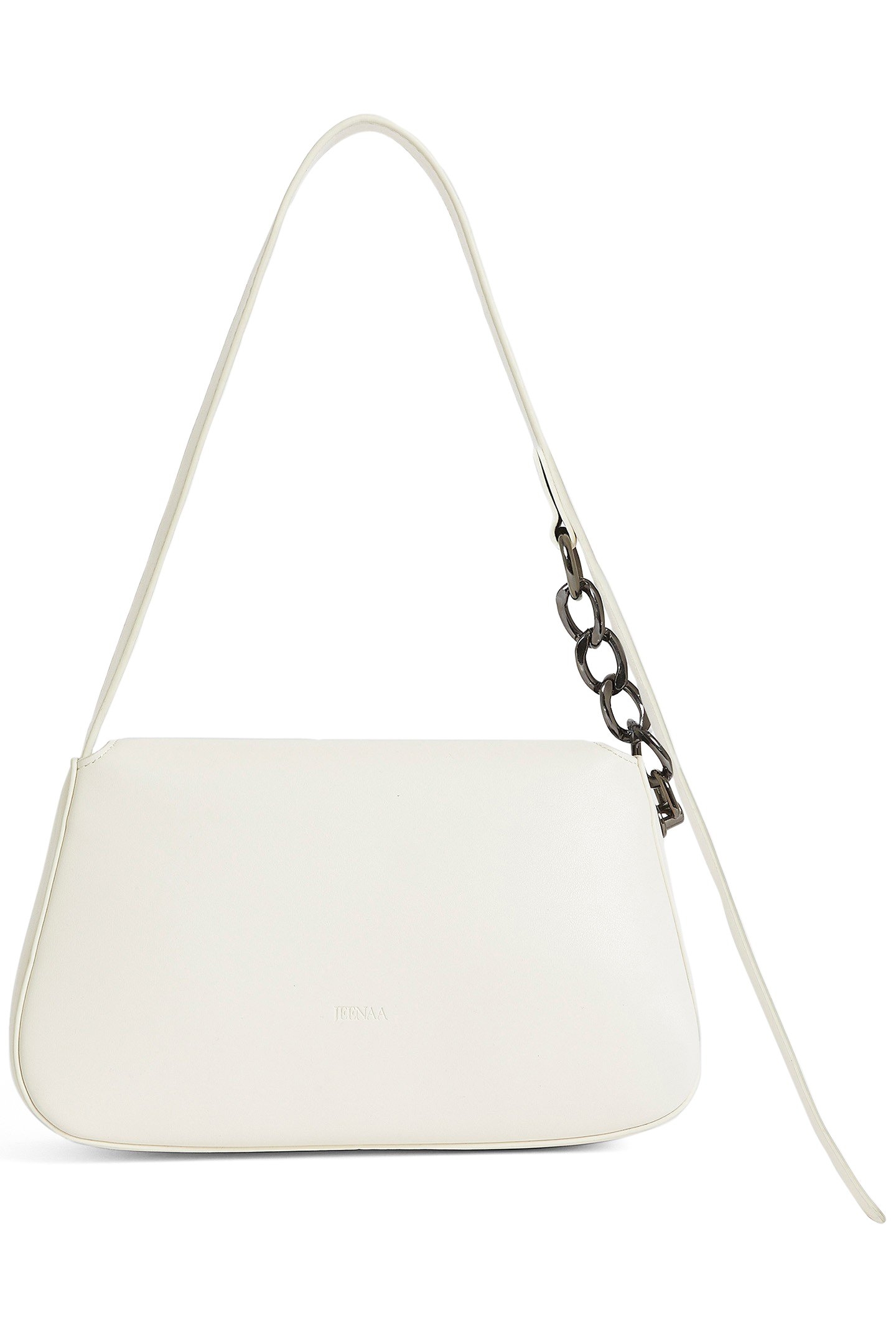 CHAIN BAGUETTE BAG WHITE 2