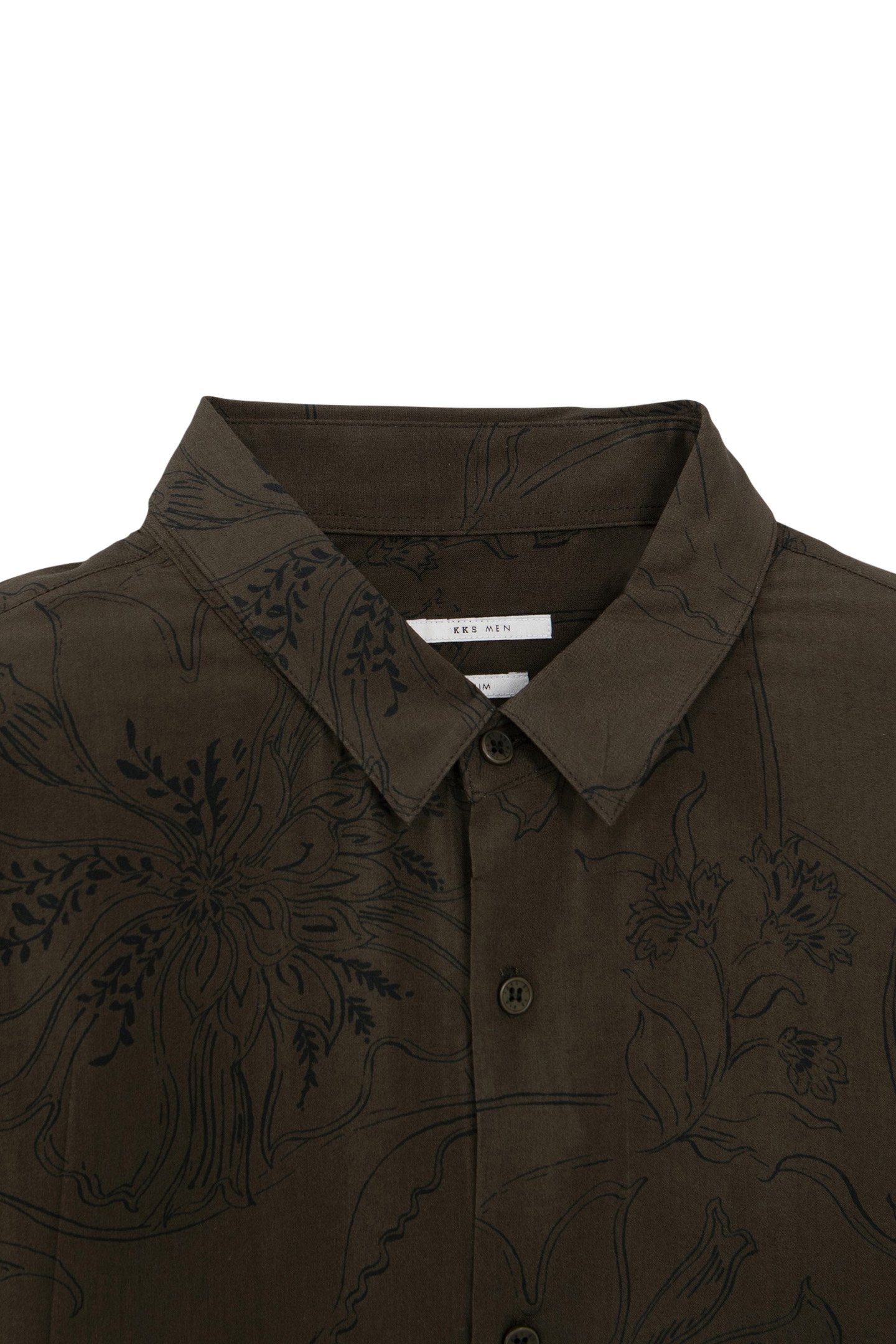 KHAKI MAXI FLOWER PRINT SLIM SHIRT 6